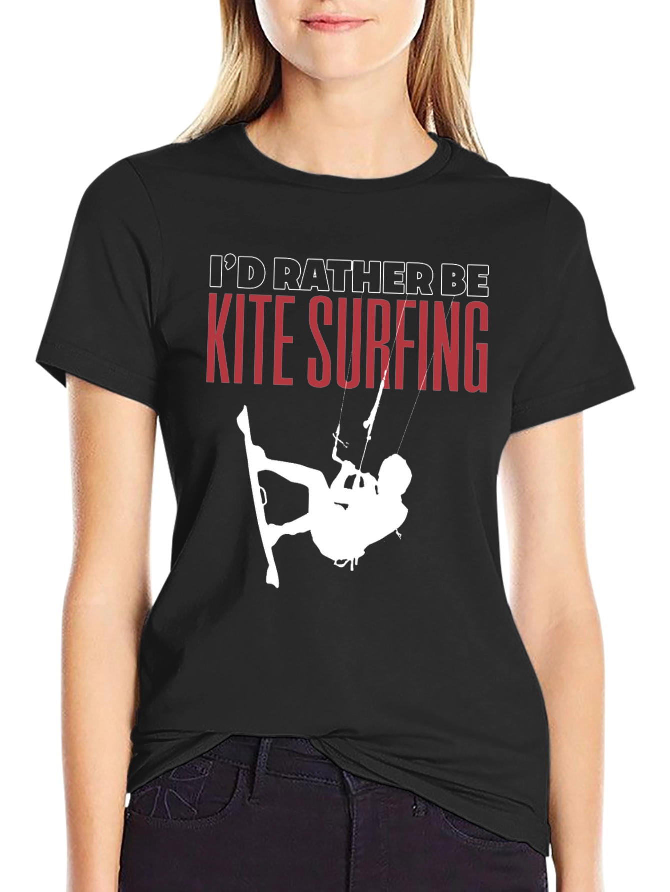 Kite Surfing T-Shirt - Id Rather Be Surfing Tee