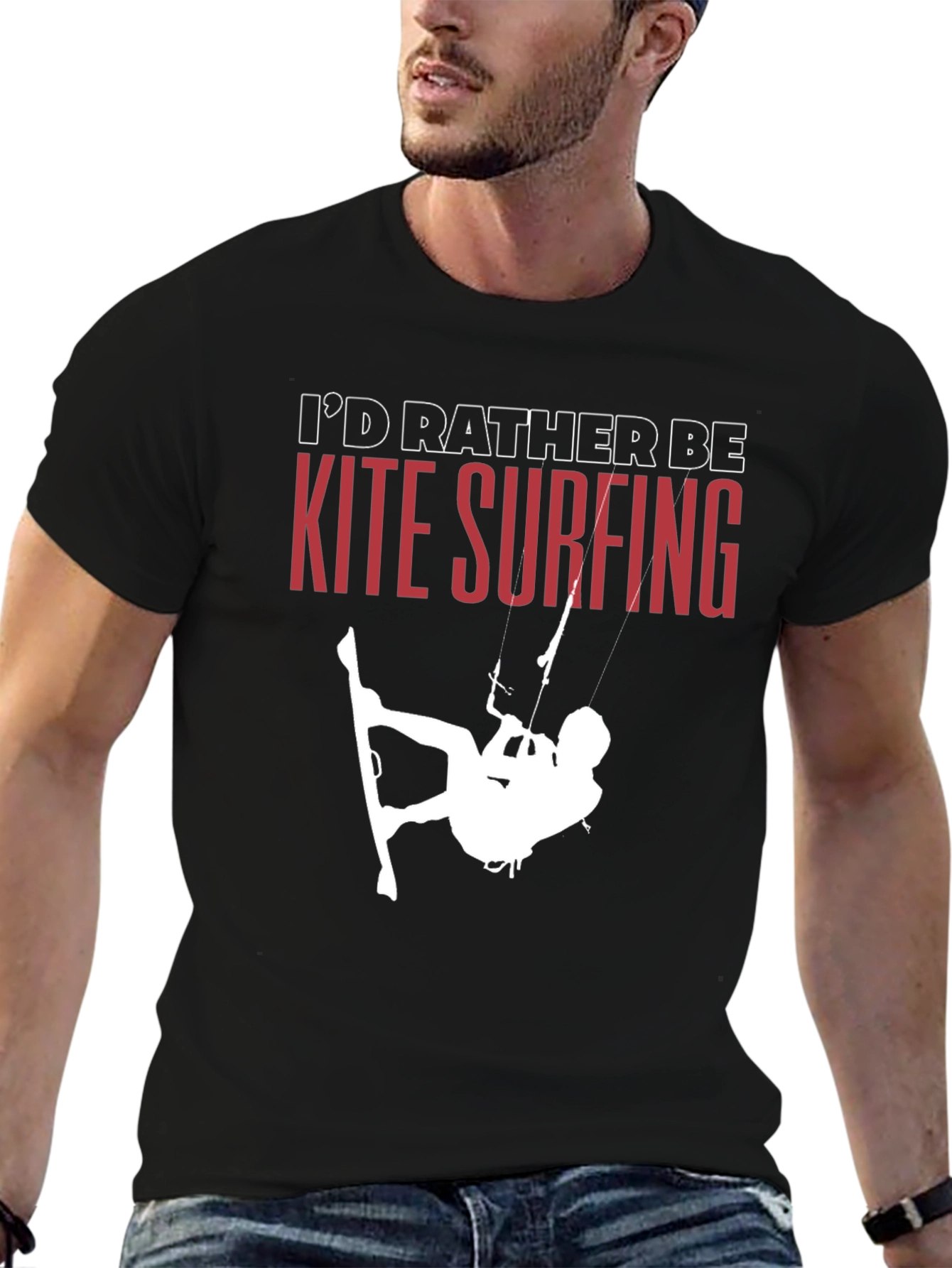 Kite Surfing T-Shirt - Id Rather Be Surfing Tee