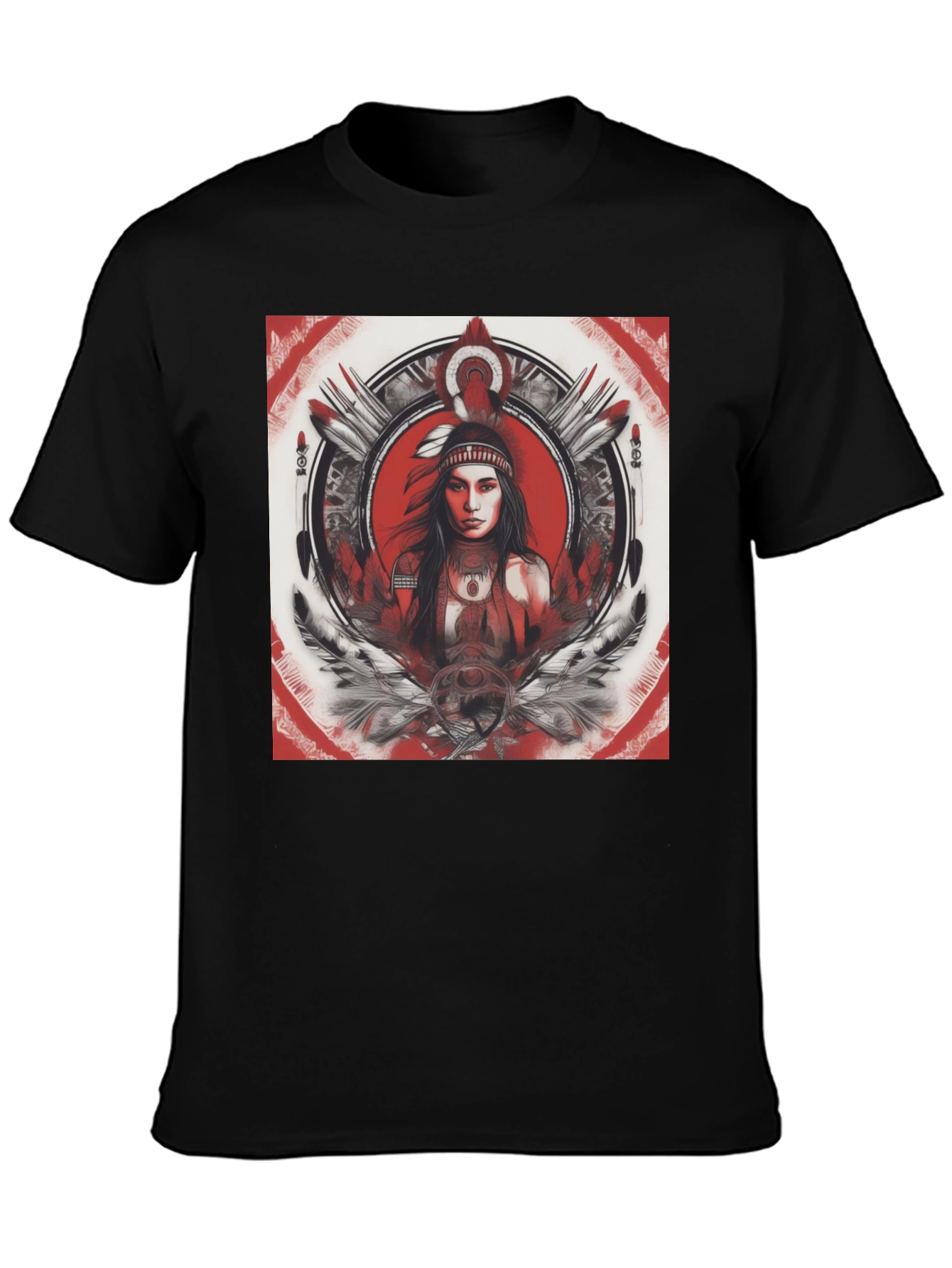 Native American Woman Graphic T-Shirt