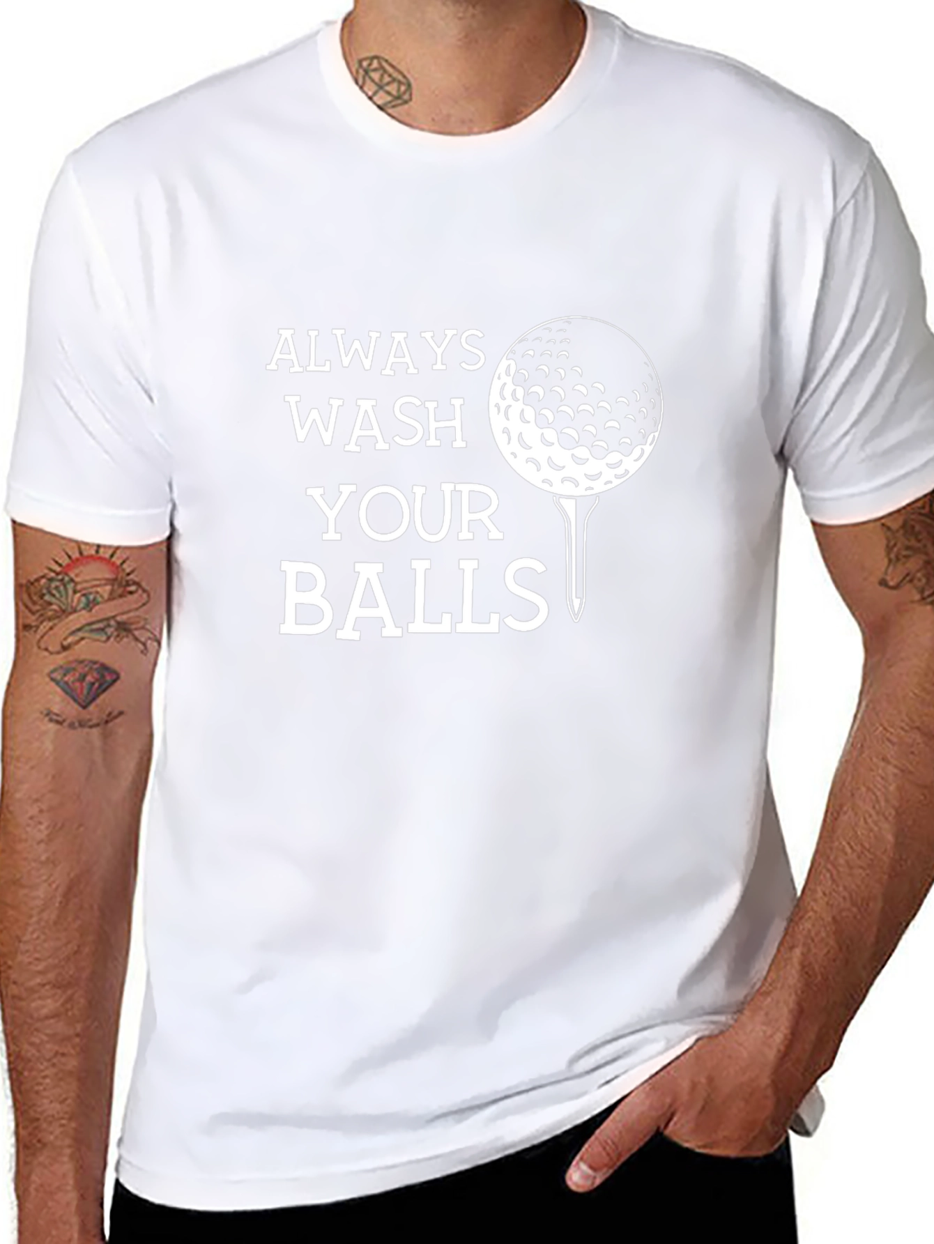 Funny Golf T-Shirt: Always Wash Your Balls Tee