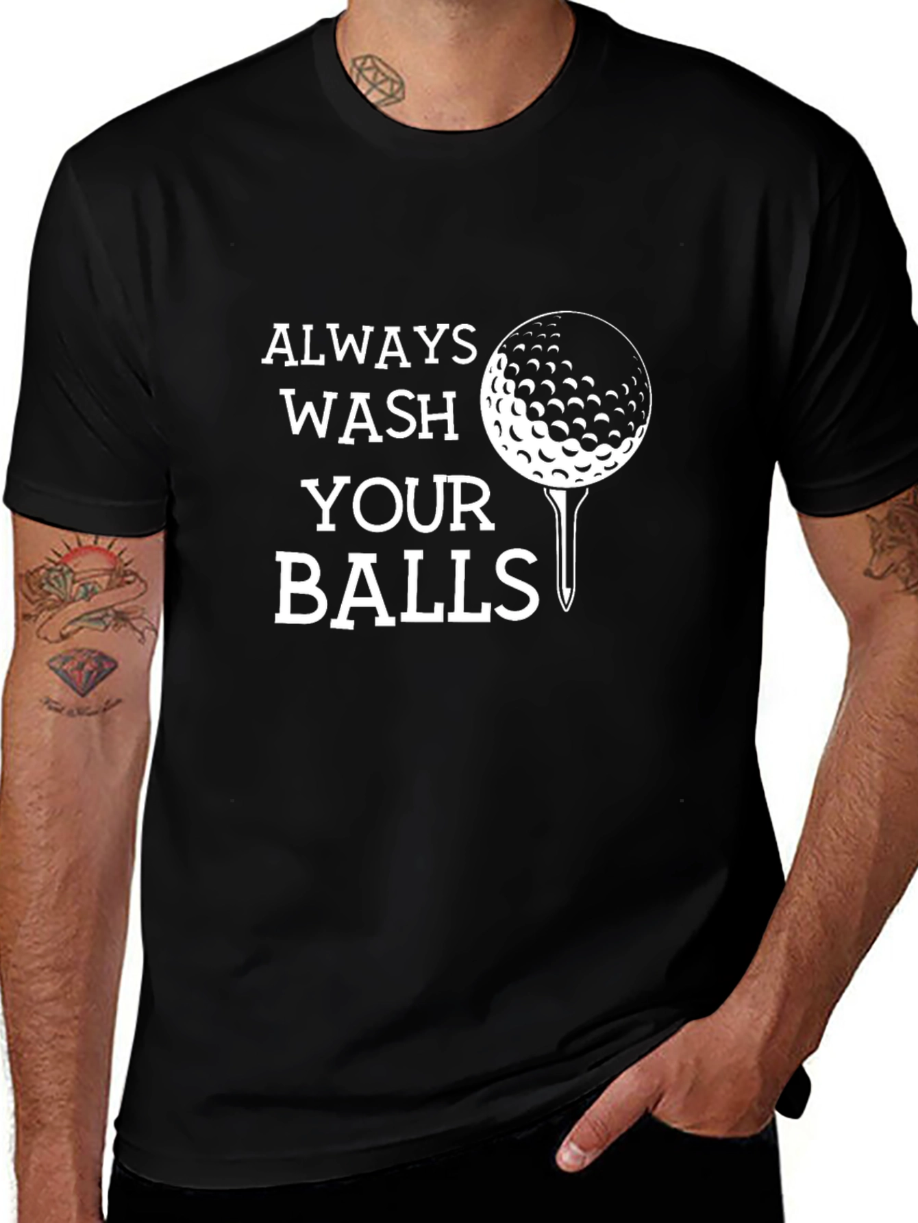 Funny Golf T-Shirt: Always Wash Your Balls Tee