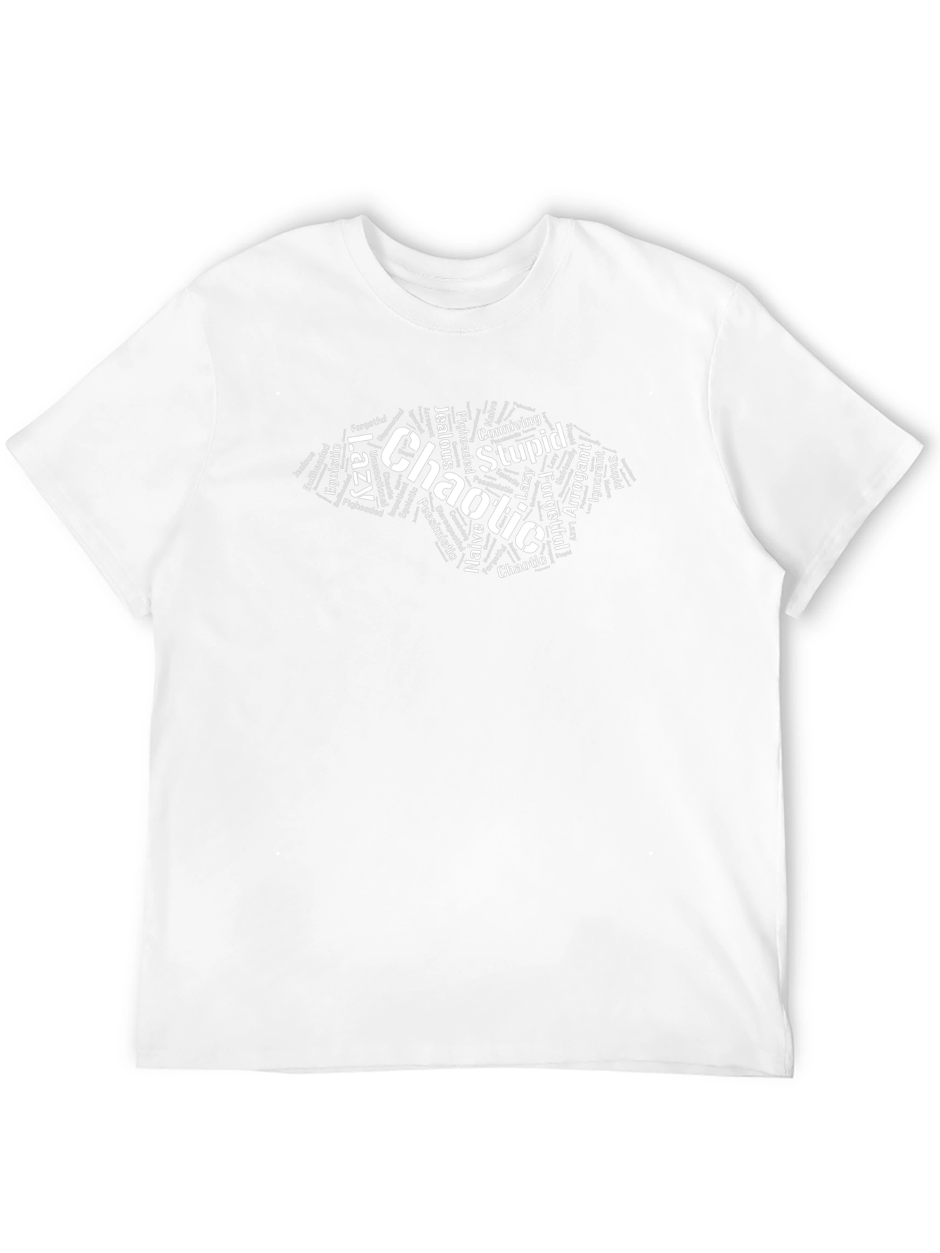 Chaotic Word Art T-Shirt - Black Graphic Tee