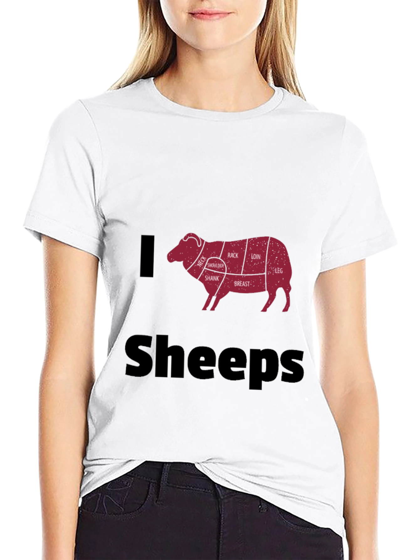 I Love Sheeps T-Shirt - Butcher Cut Sheep Tee