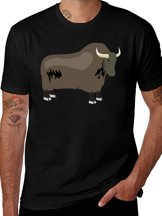 Yak Graphic Tee - Comfortable Black T-Shirt