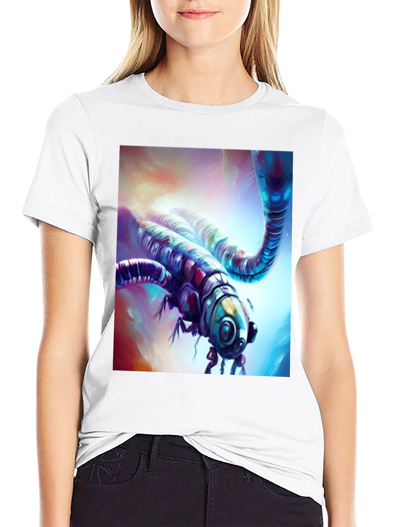 Abstract Insect Graphic Tee - Unique Art Shirt