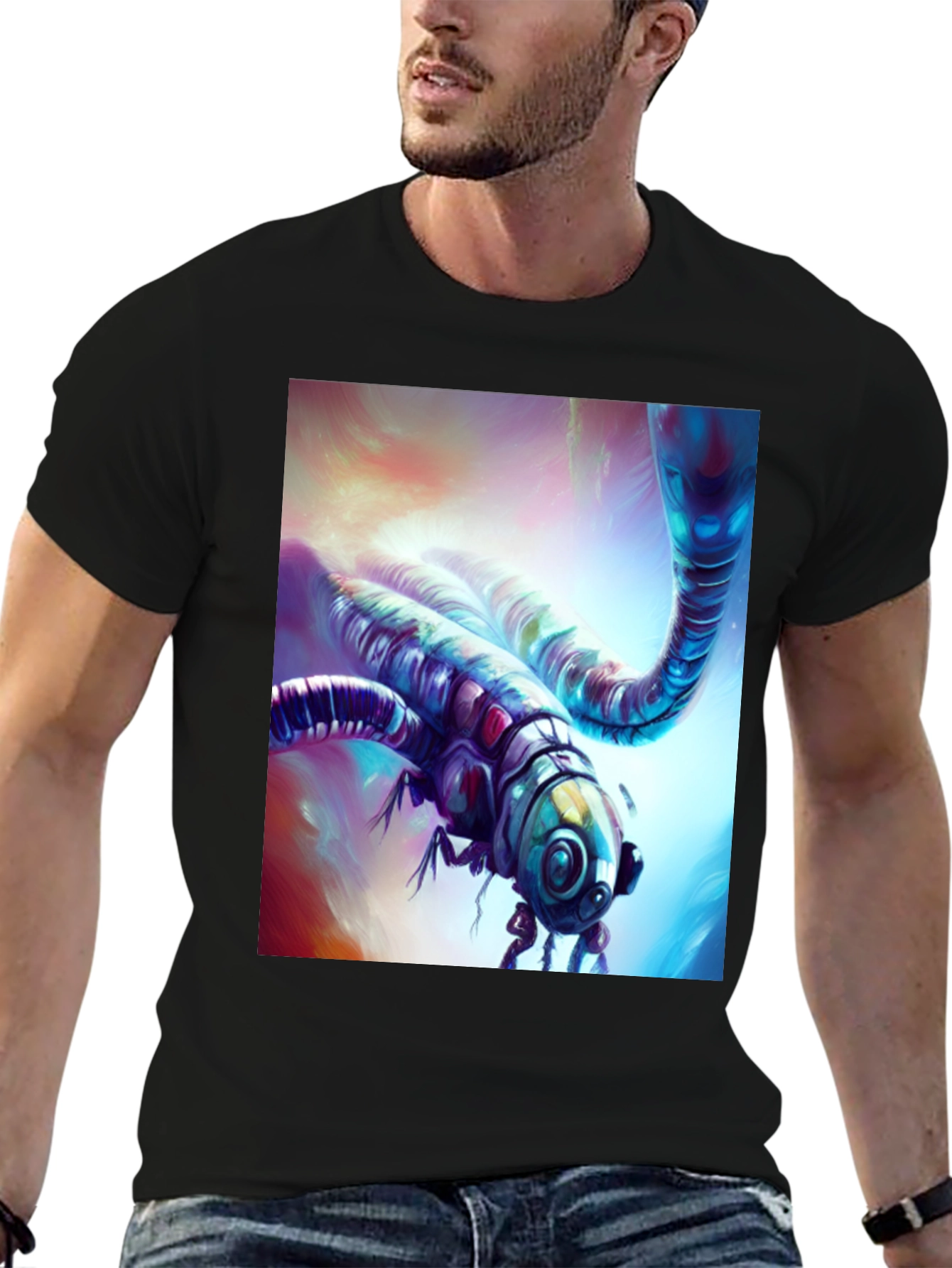Abstract Insect Graphic Tee - Unique Art Shirt