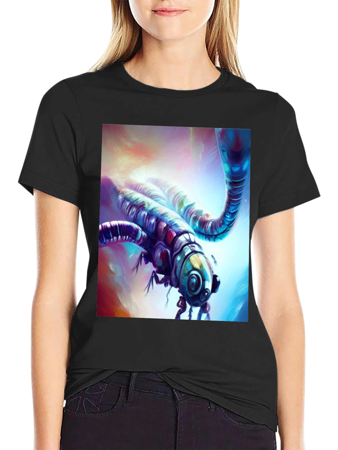 Abstract Insect Graphic Tee - Unique Art Shirt