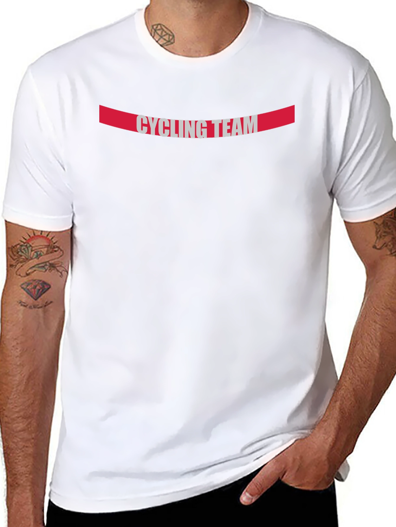 Cycling Team Graphic Tee - Sporty Mens T-Shirt
