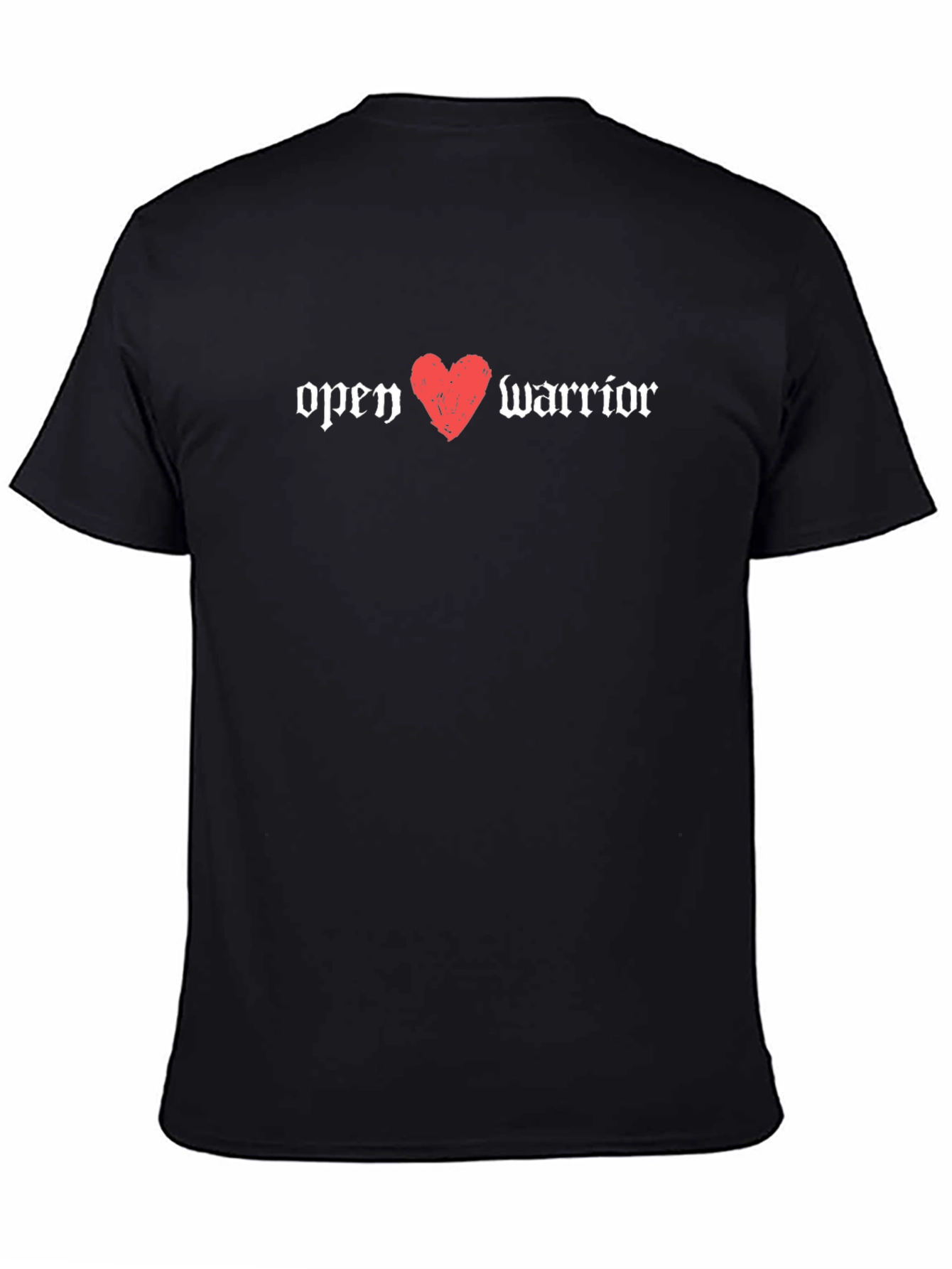 Open Heart Warrior T-Shirt - Black Graphic Tee