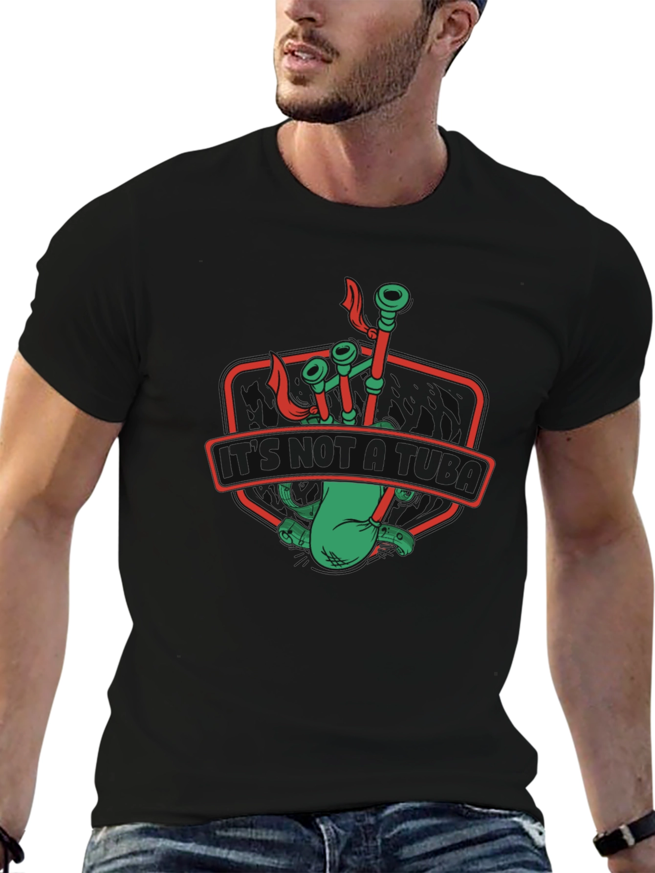 Bagpipes T-Shirt Black Graphic Tee