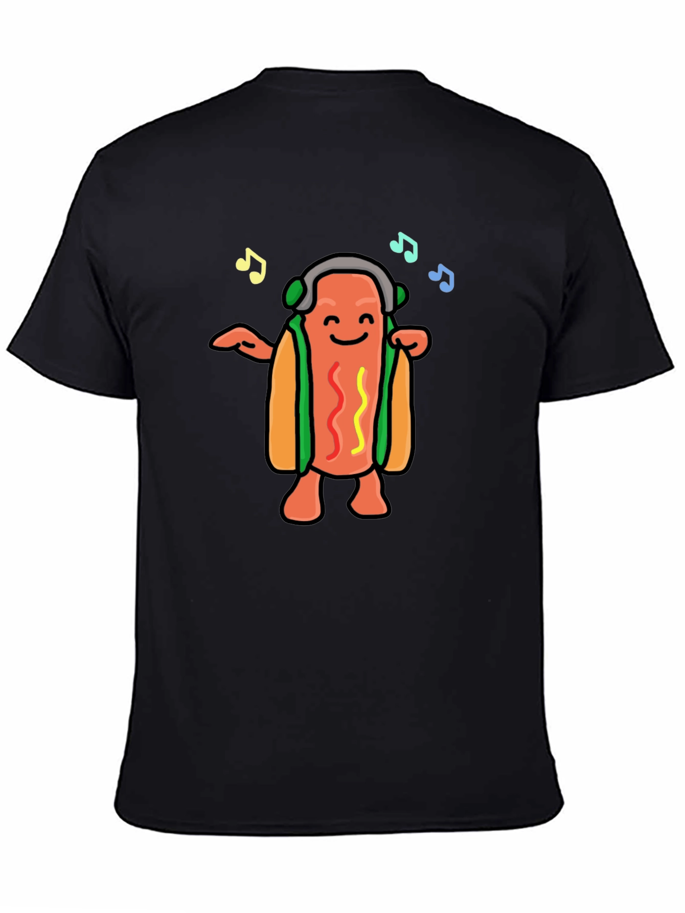 Dancing Hotdog Graphic T-Shirt - Music Lover Tee