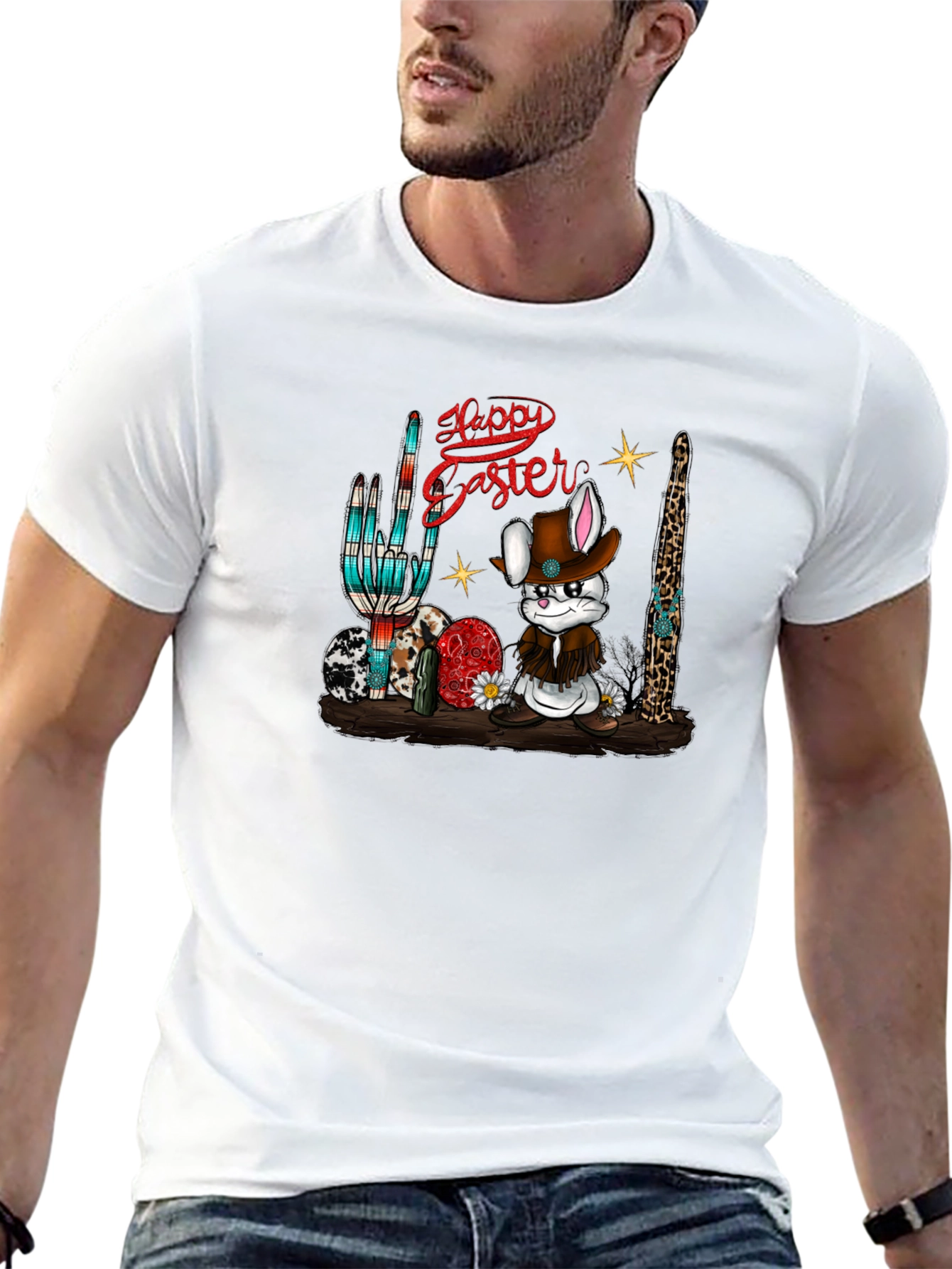 Happy Easter Cowboy Bunny T-Shirt