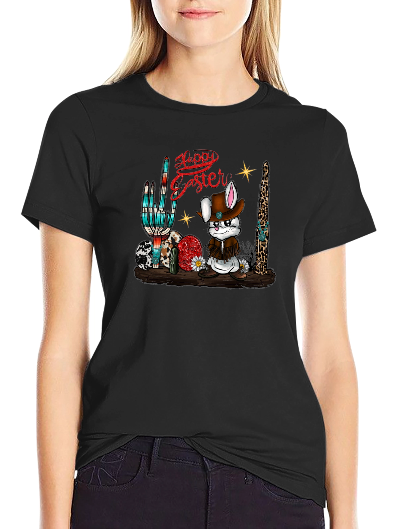 Happy Easter Cowboy Bunny T-Shirt