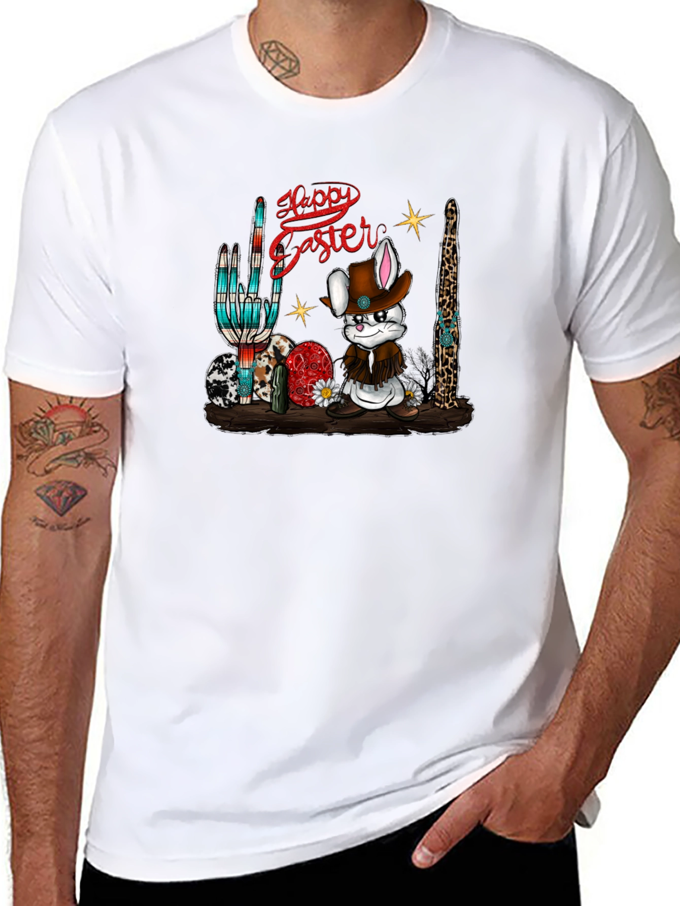 Happy Easter Cowboy Bunny T-Shirt