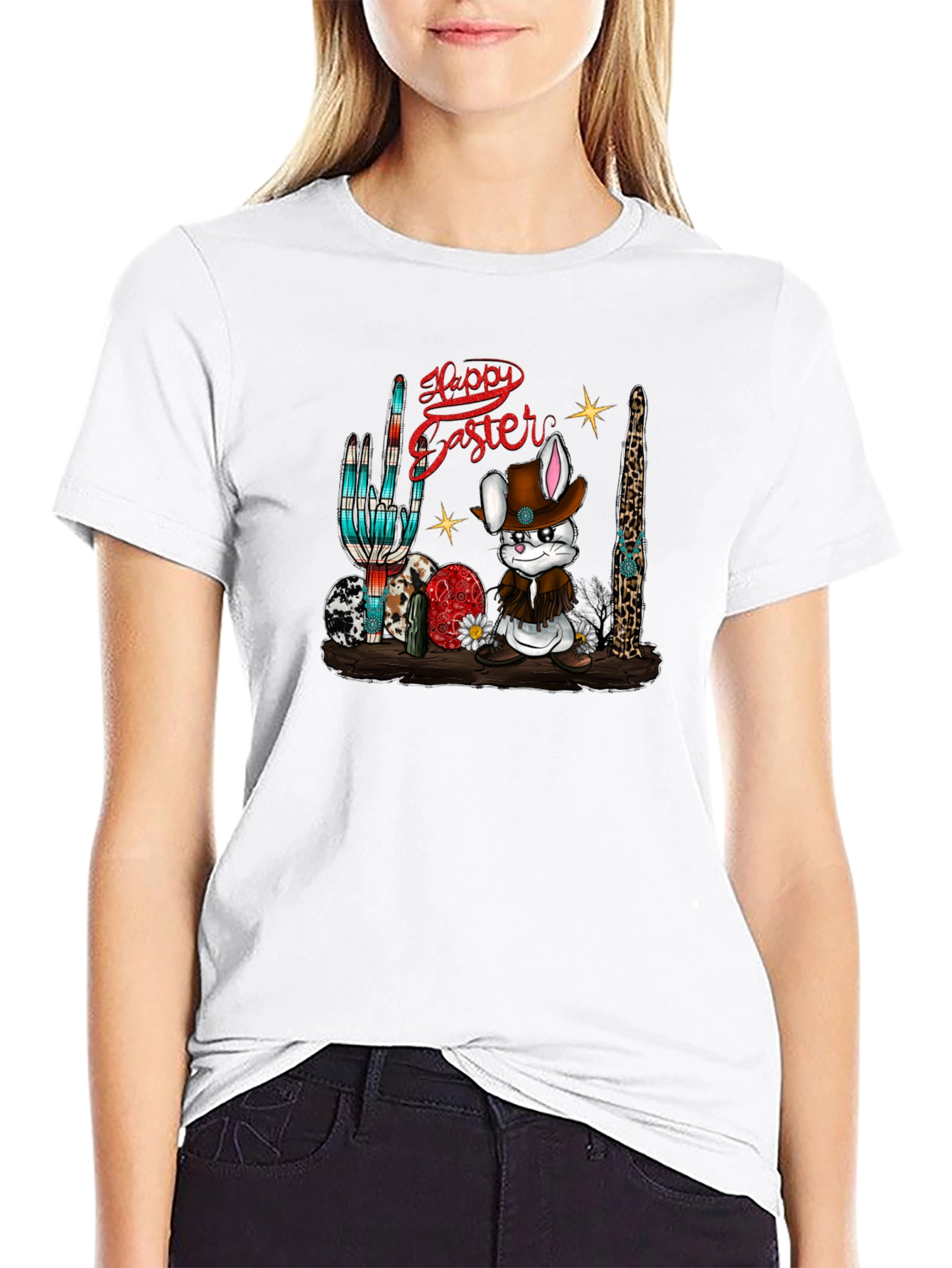 Happy Easter Cowboy Bunny T-Shirt