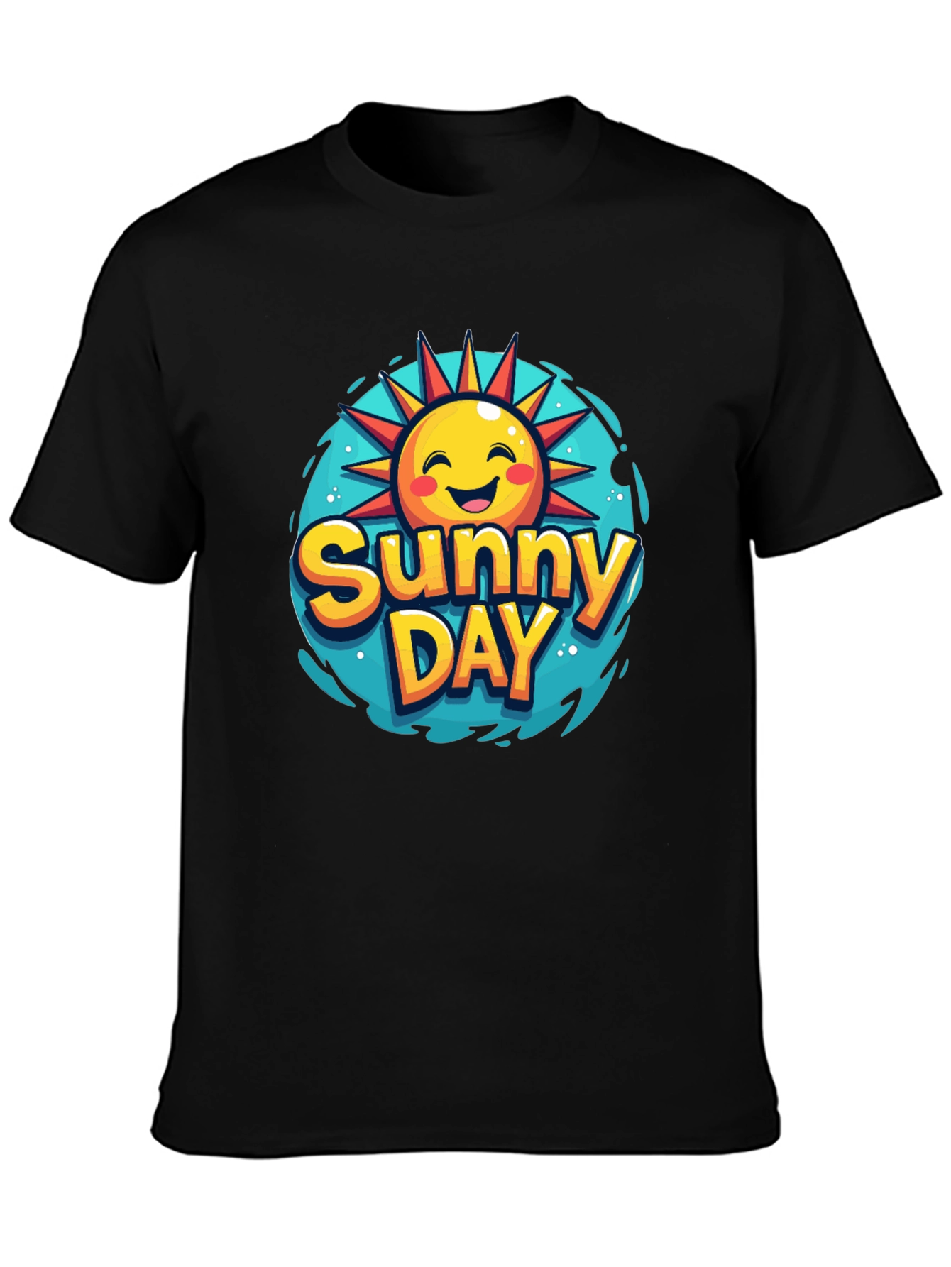 Sunny Day Graphic T-Shirt - Black