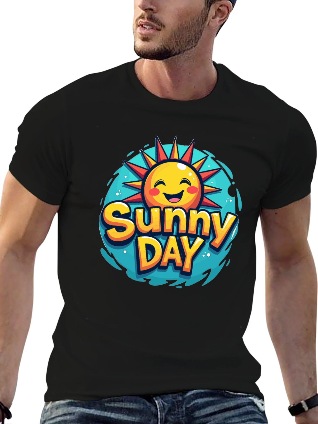 Sunny Day Graphic T-Shirt - Black