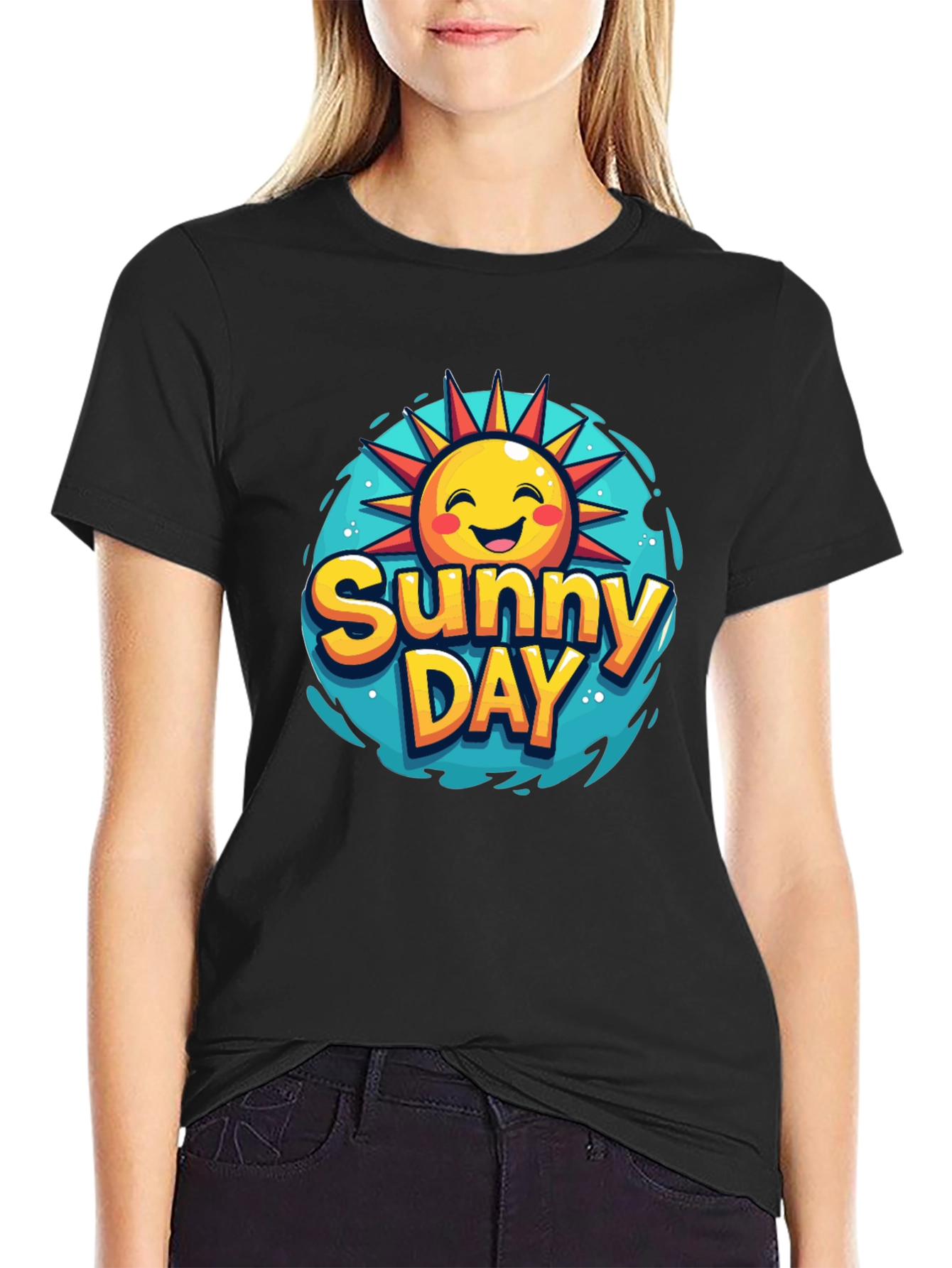 Sunny Day Graphic T-Shirt - Black