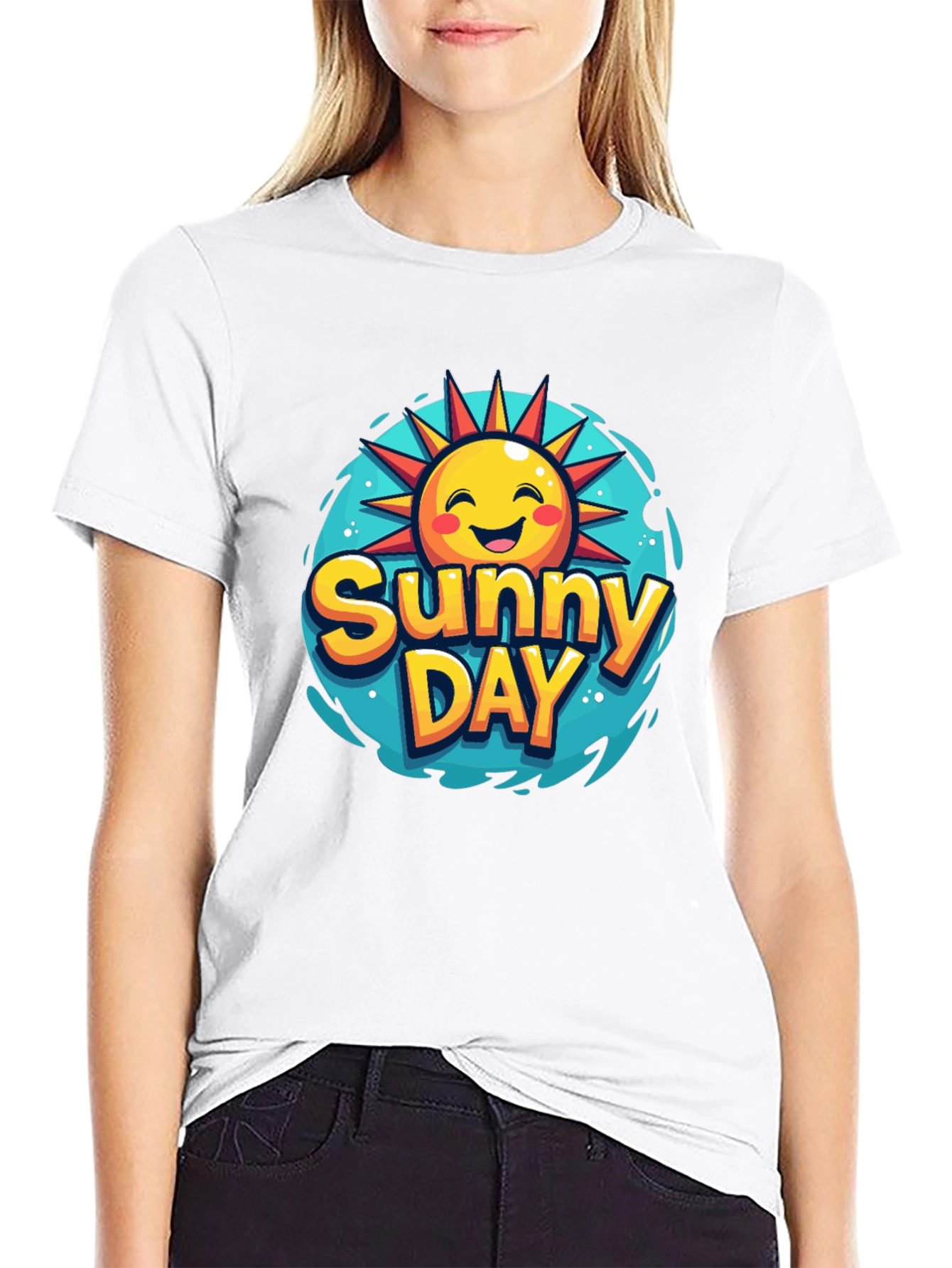 Sunny Day Graphic T-Shirt - Black