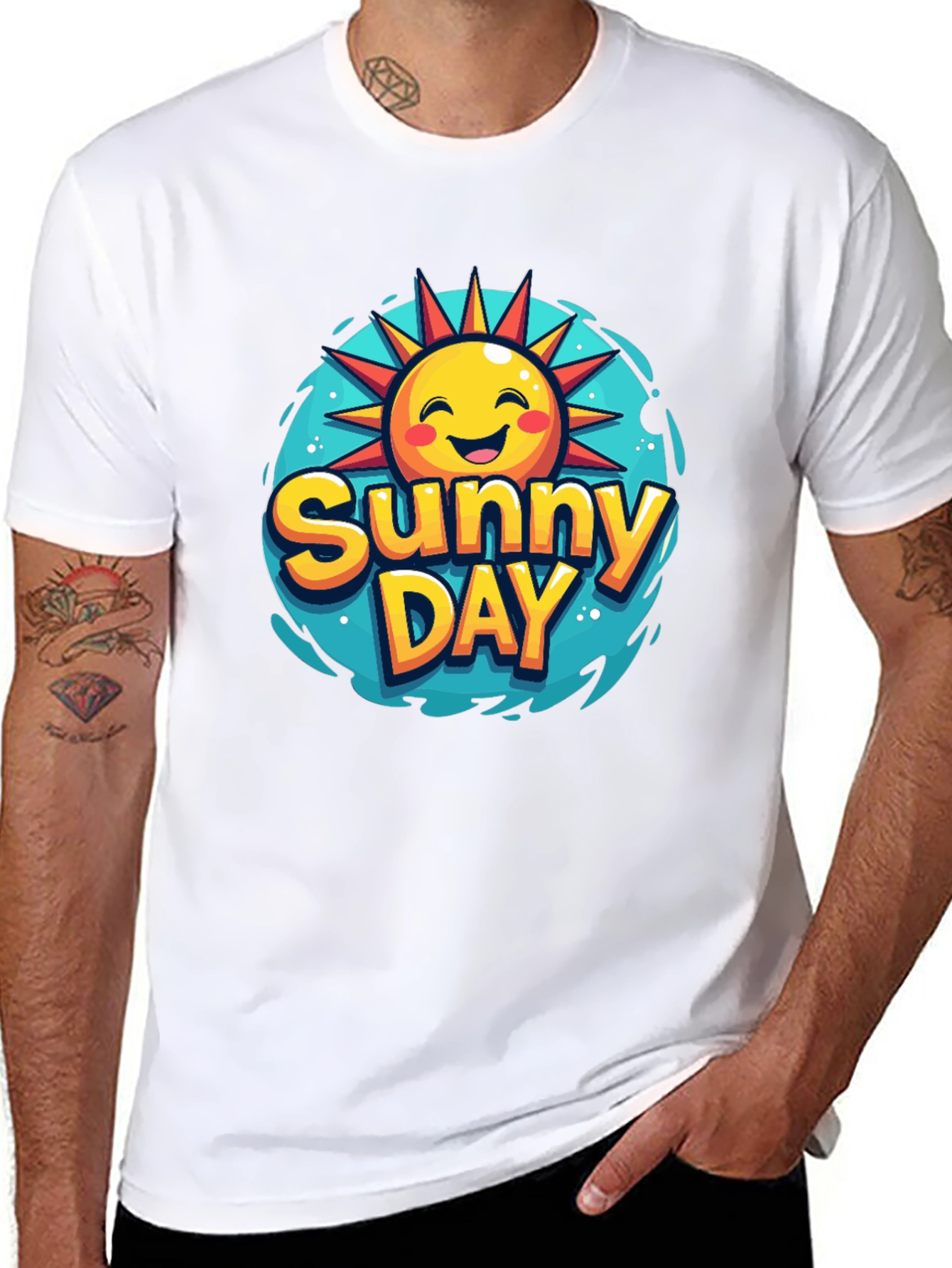 Sunny Day Graphic T-Shirt - Black