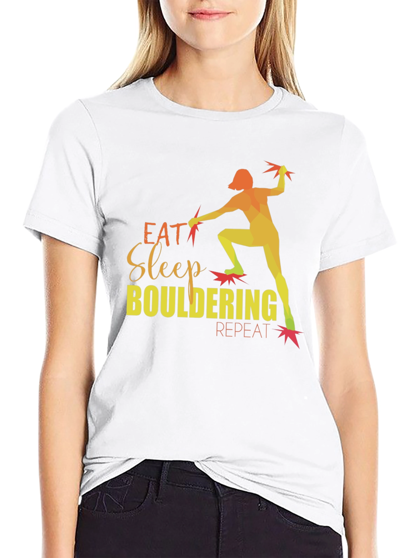 Eat Sleep Bouldering Repeat Graphic T-Shirt