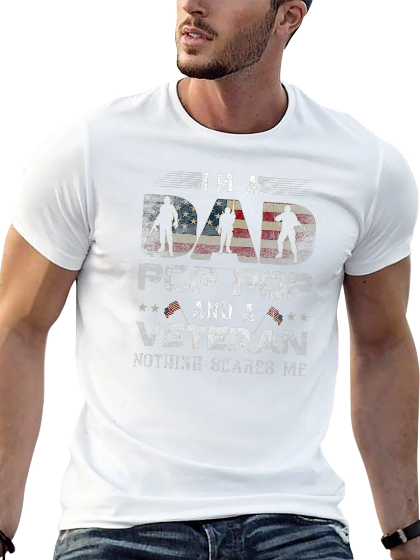 Im a Dad Pop Pop and a Veteran T-Shirt