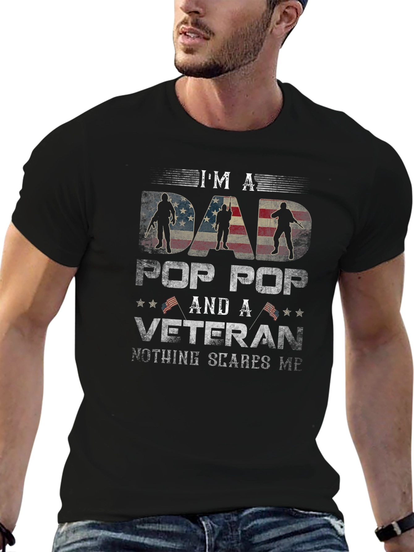 Im a Dad Pop Pop and a Veteran T-Shirt