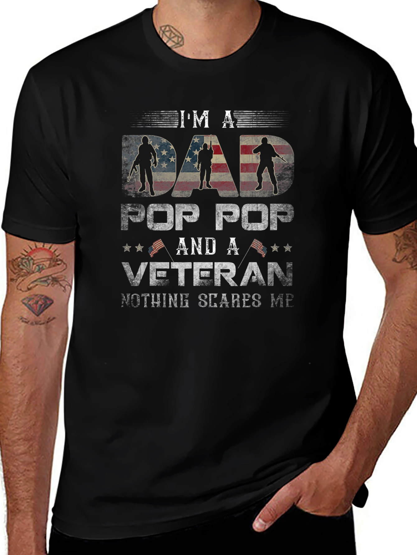Im a Dad Pop Pop and a Veteran T-Shirt
