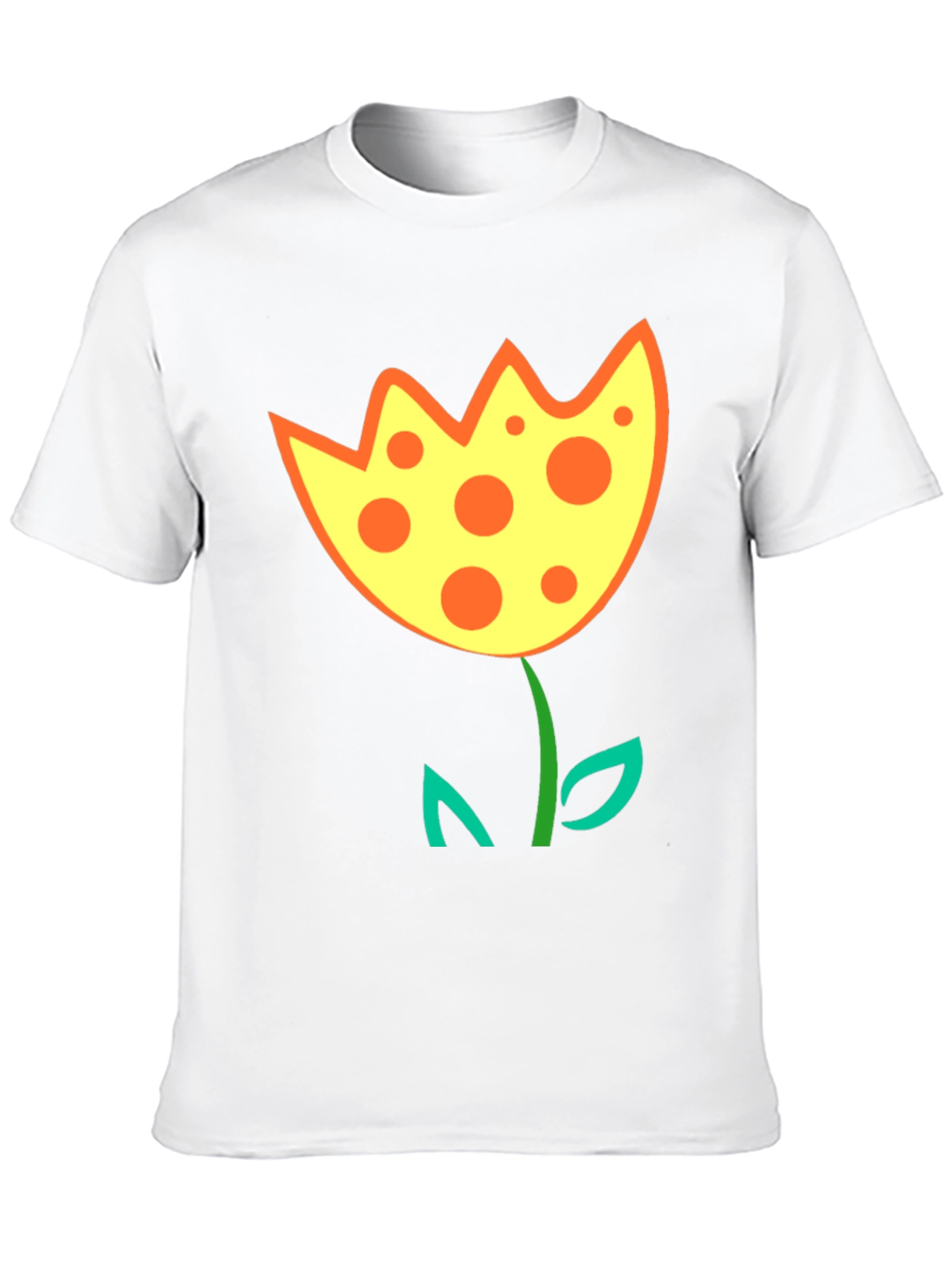 Funky Flower Graphic T-Shirt - Black Cotton Tee