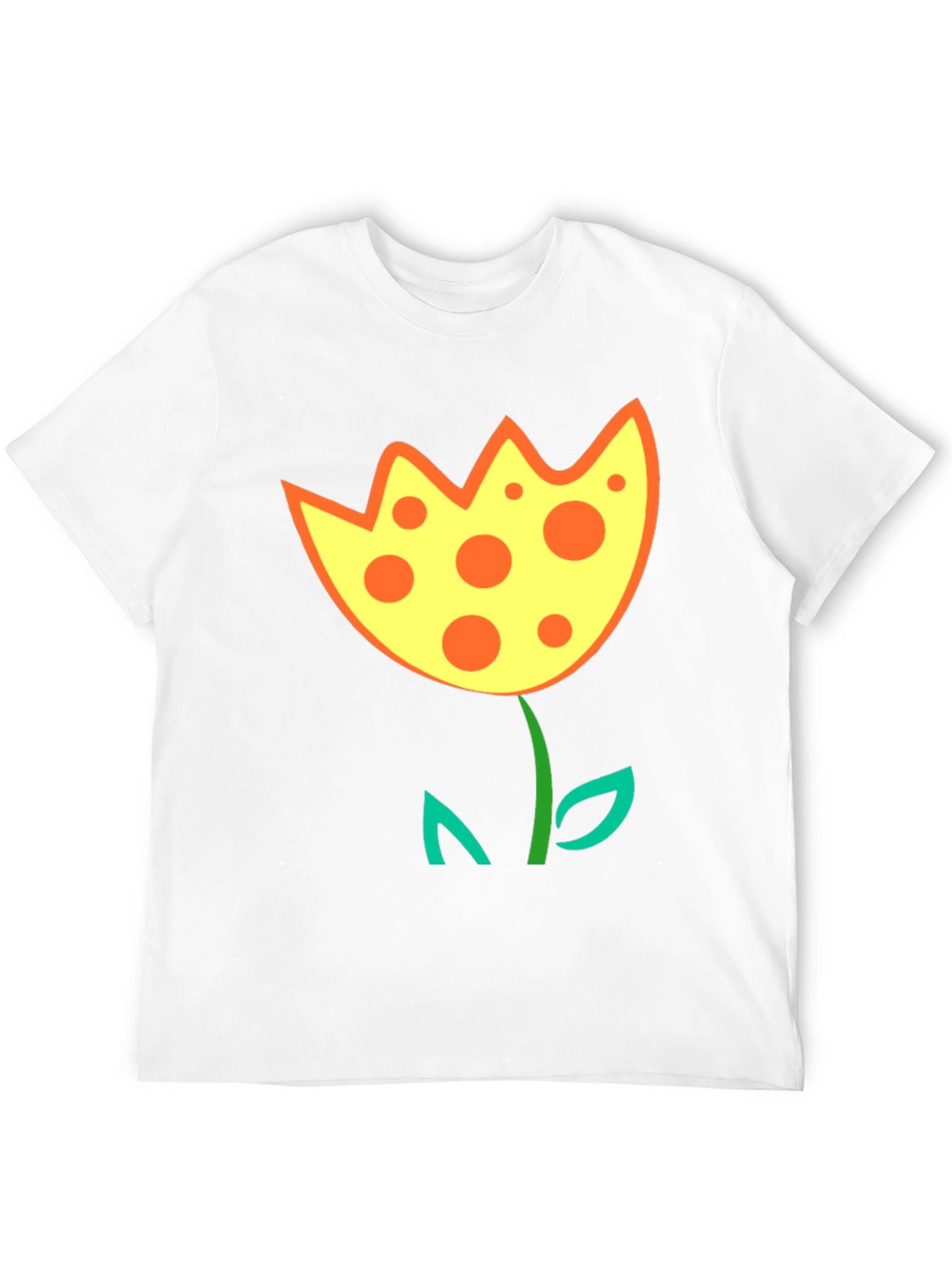 Funky Flower Graphic T-Shirt - Black Cotton Tee