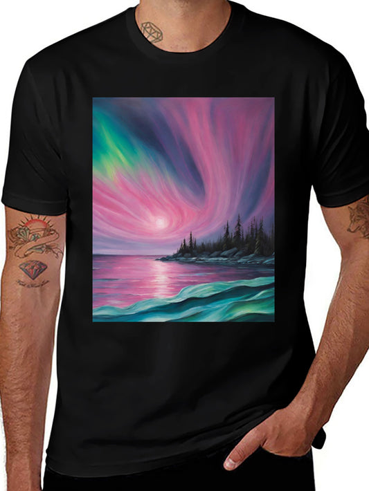 Aurora Borealis Graphic Tee - Northern Lights Shirt