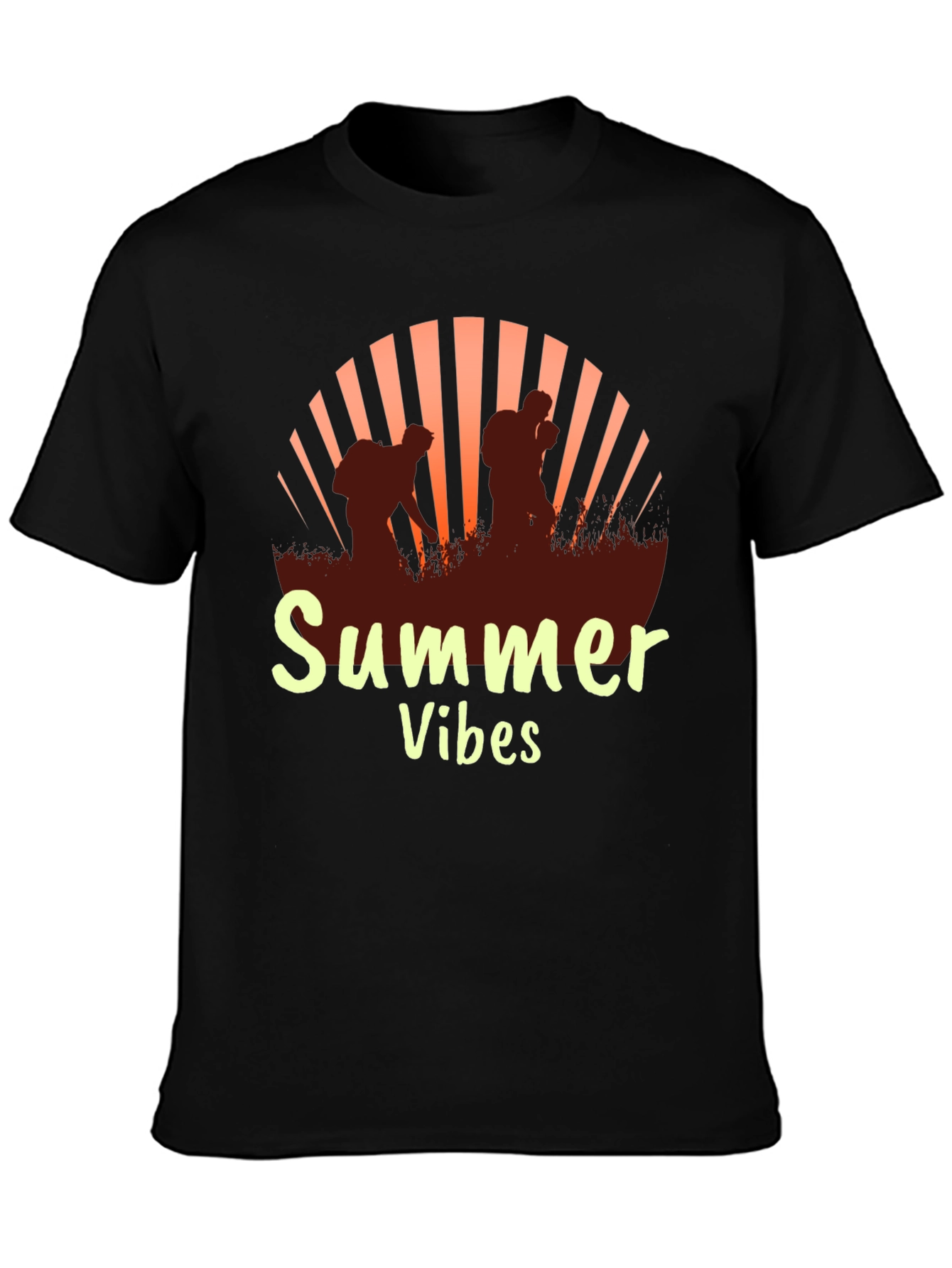Summer Vibes Graphic Tee - Black T-Shirt