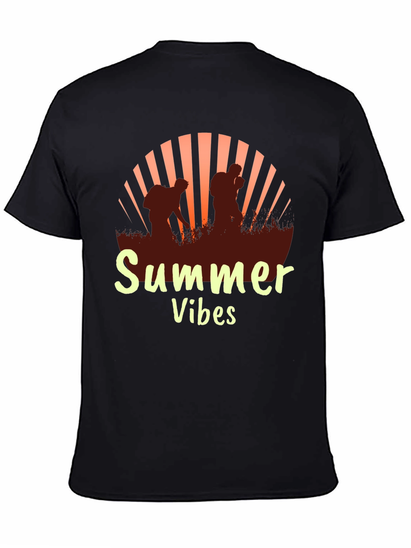Summer Vibes Graphic Tee - Black T-Shirt
