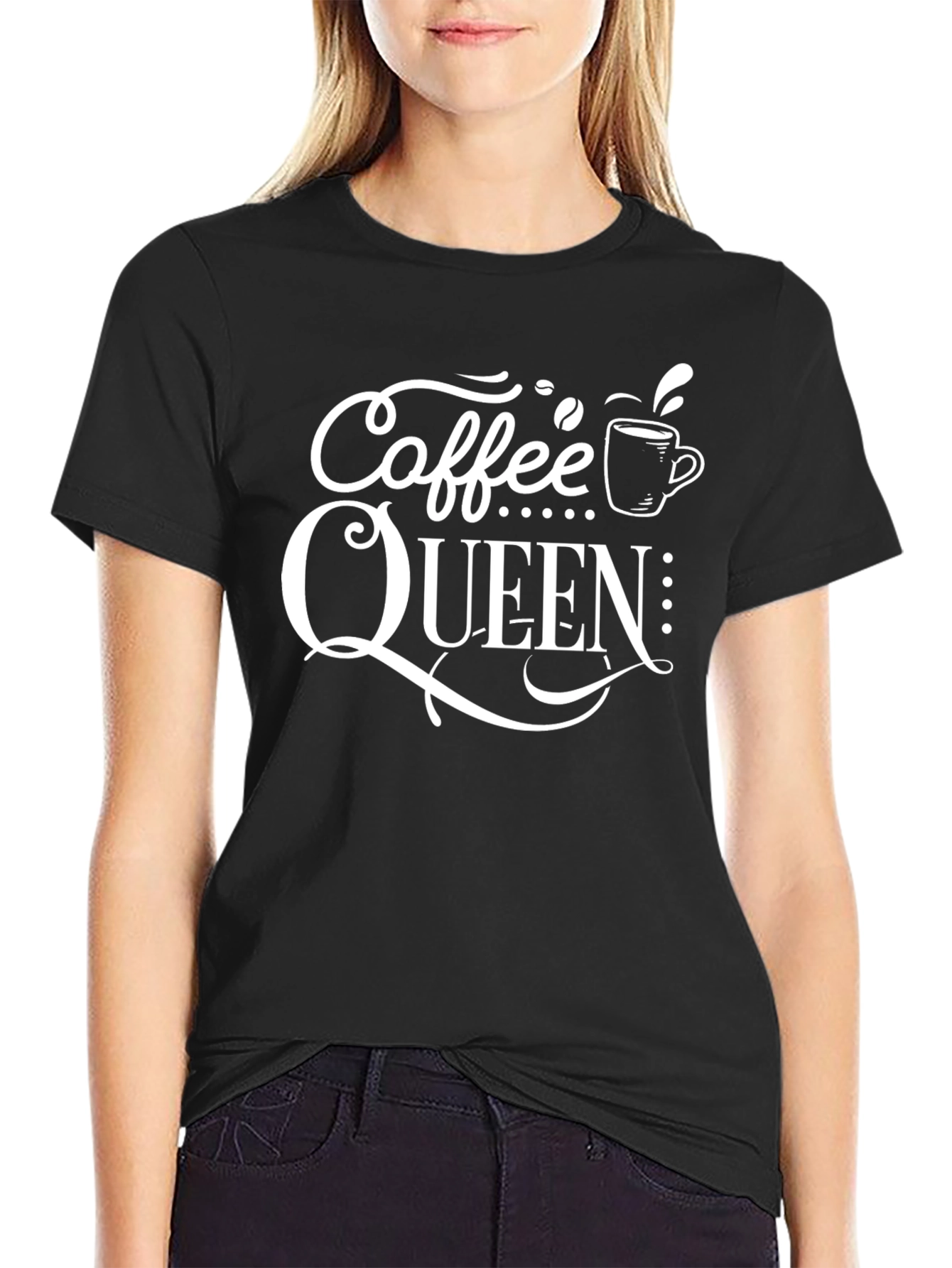 Coffee Queen Graphic T-Shirt - Black