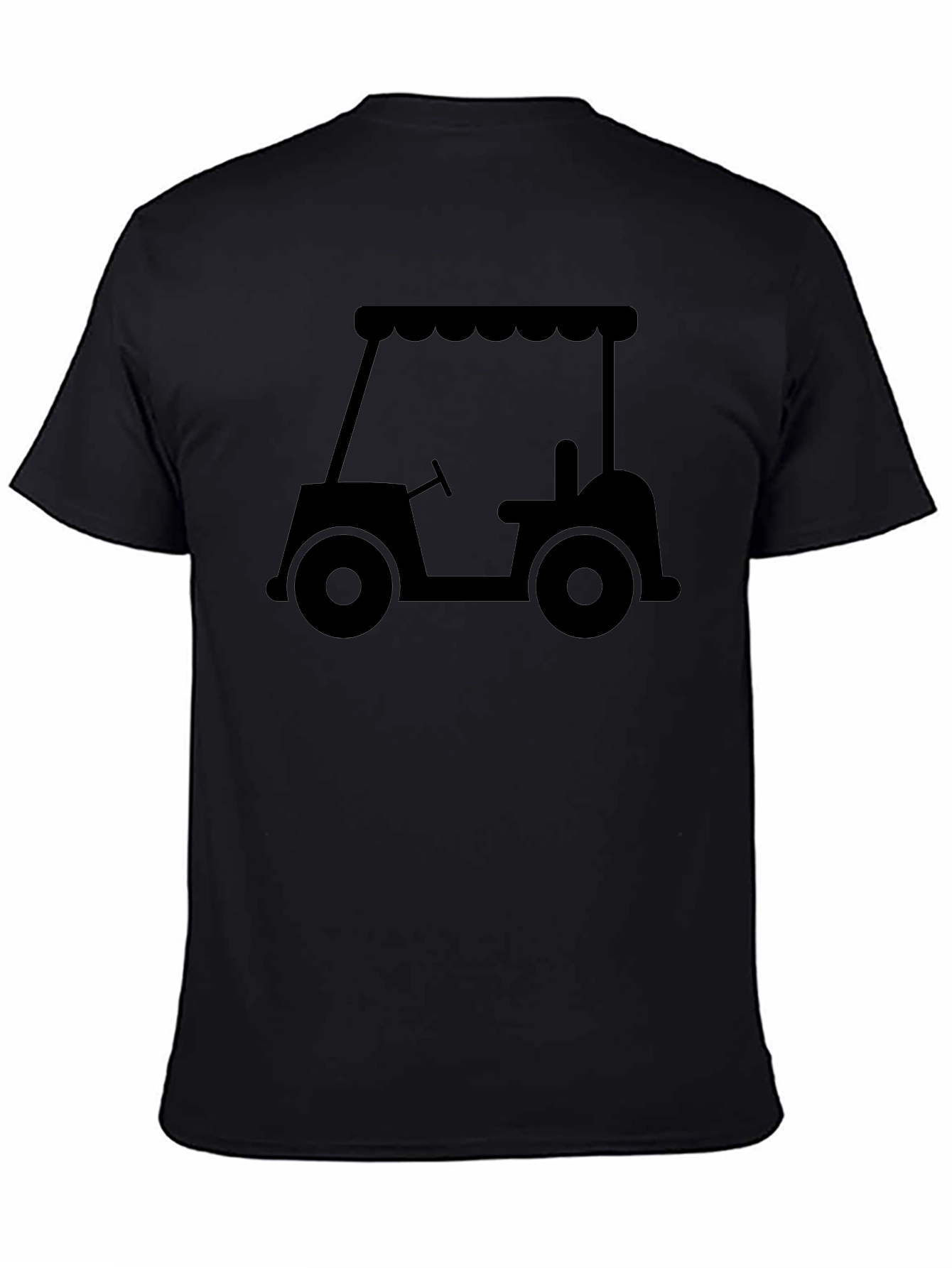 Golf Cart Graphic T-Shirt - Black Casual Tee