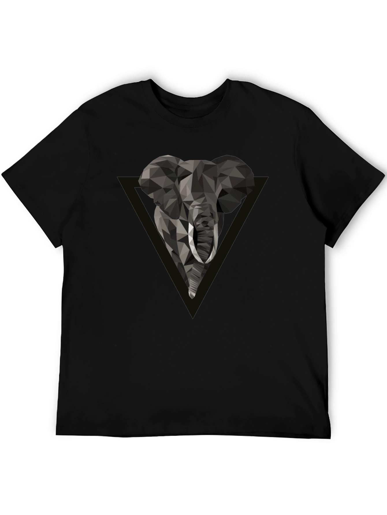 Geometric Elephant Tee - Modern Graphic Print