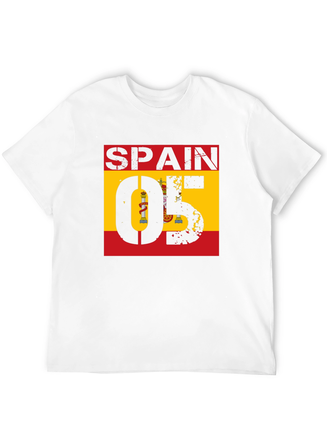 Spain 05 Flag Graphic Tee - Black Cotton Shirt