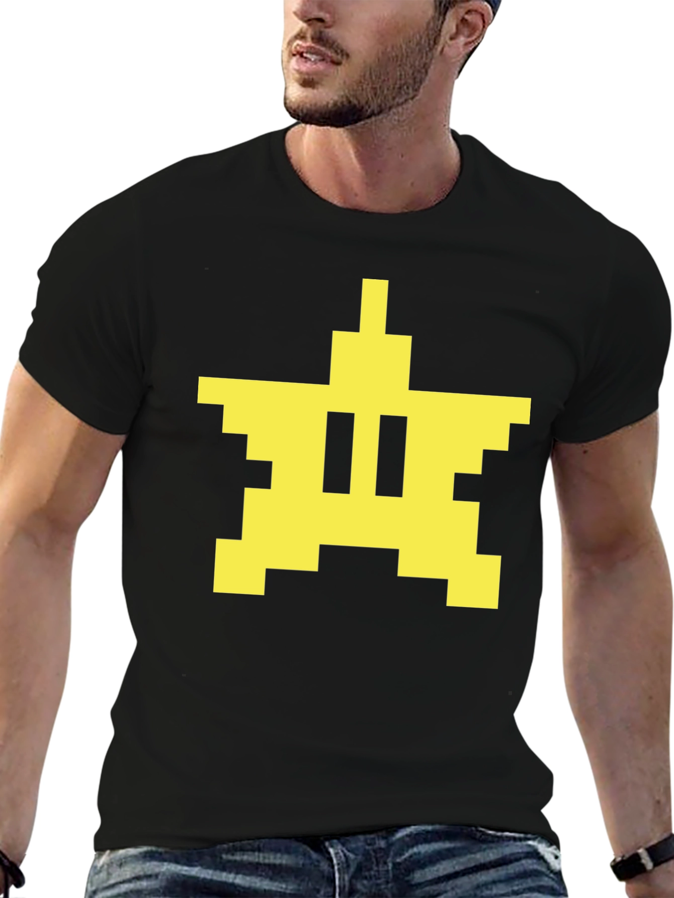 Retro 8-Bit Star T-Shirt - Pixelated Style!