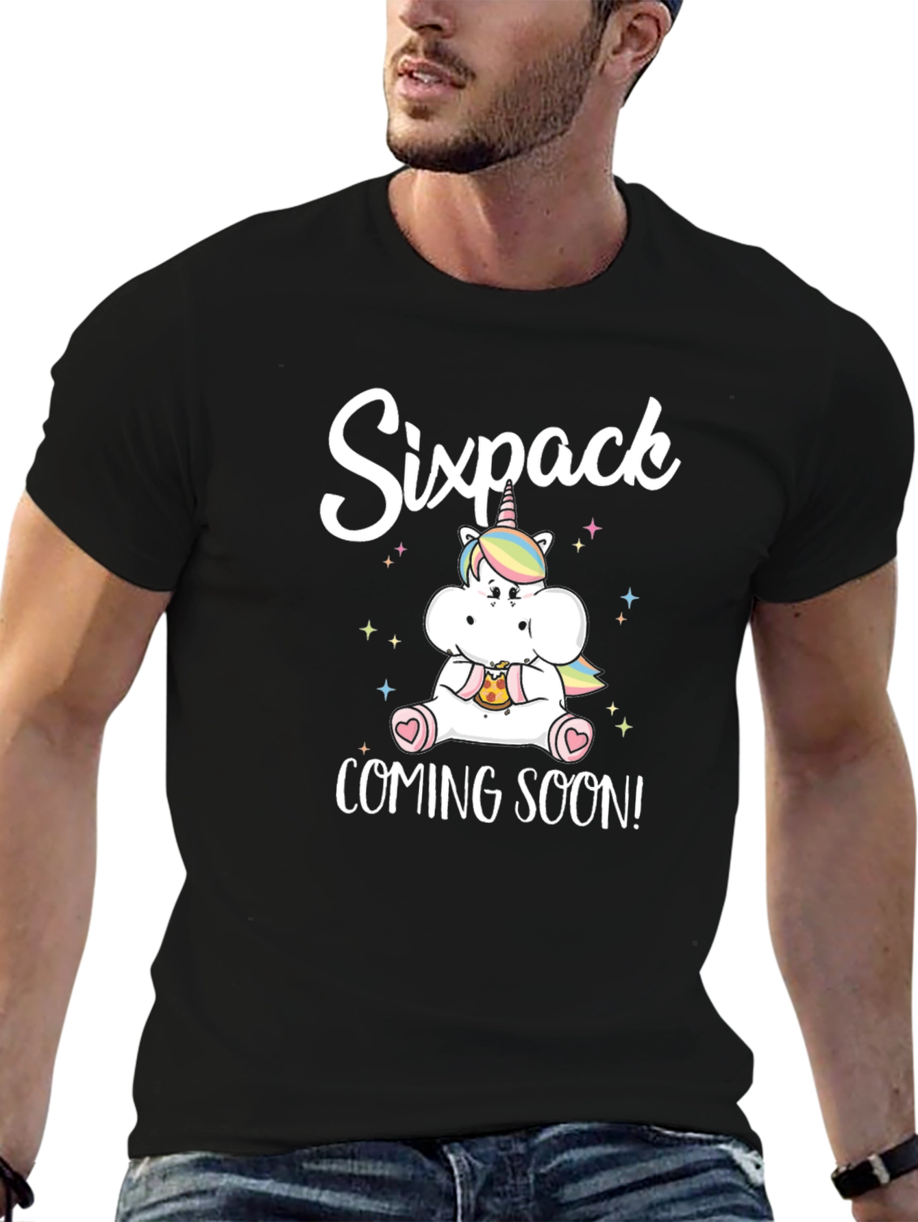 Sixpack Coming Soon Unicorn T-Shirt
