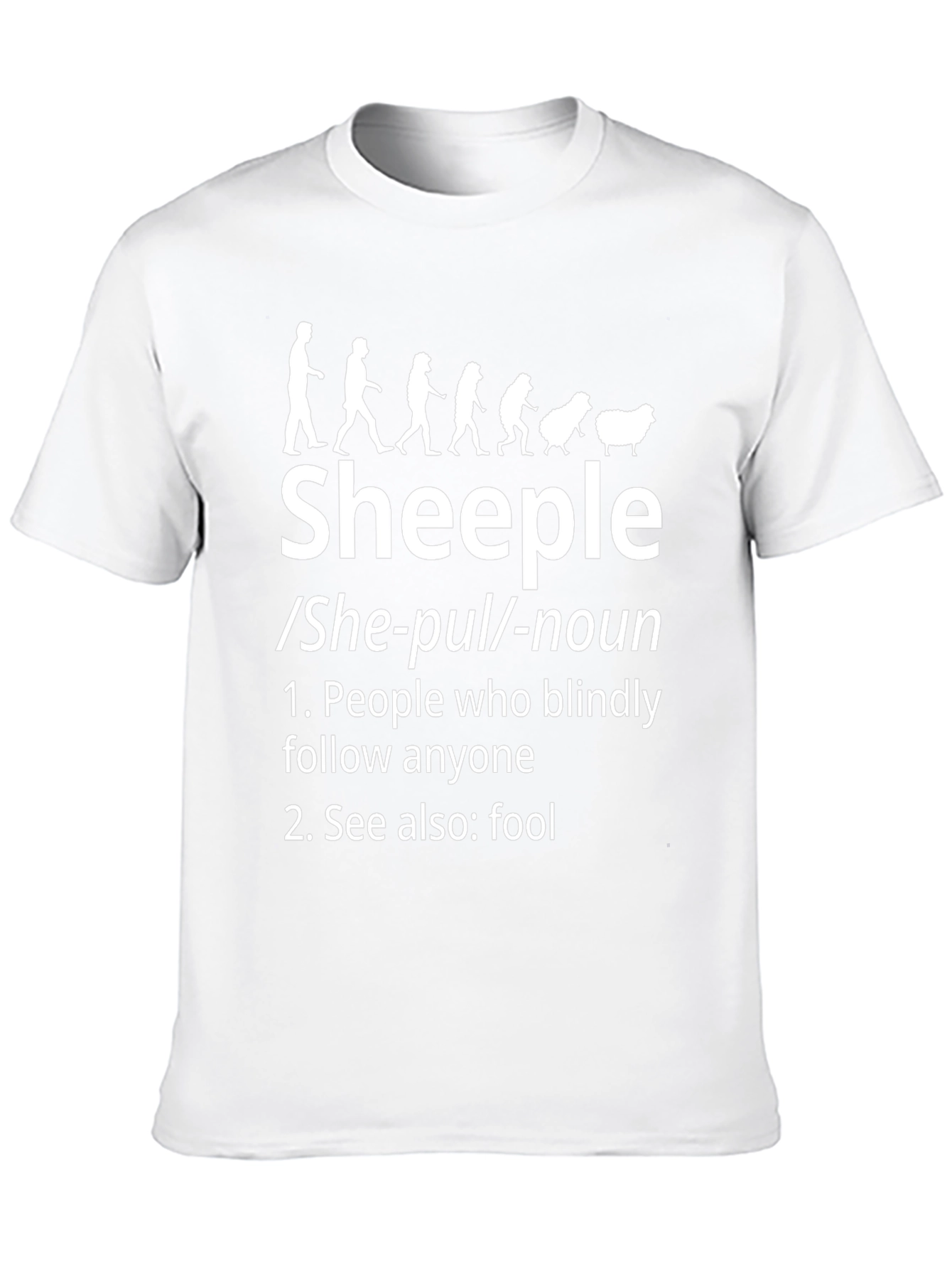 Sheeple Definition Black T-Shirt