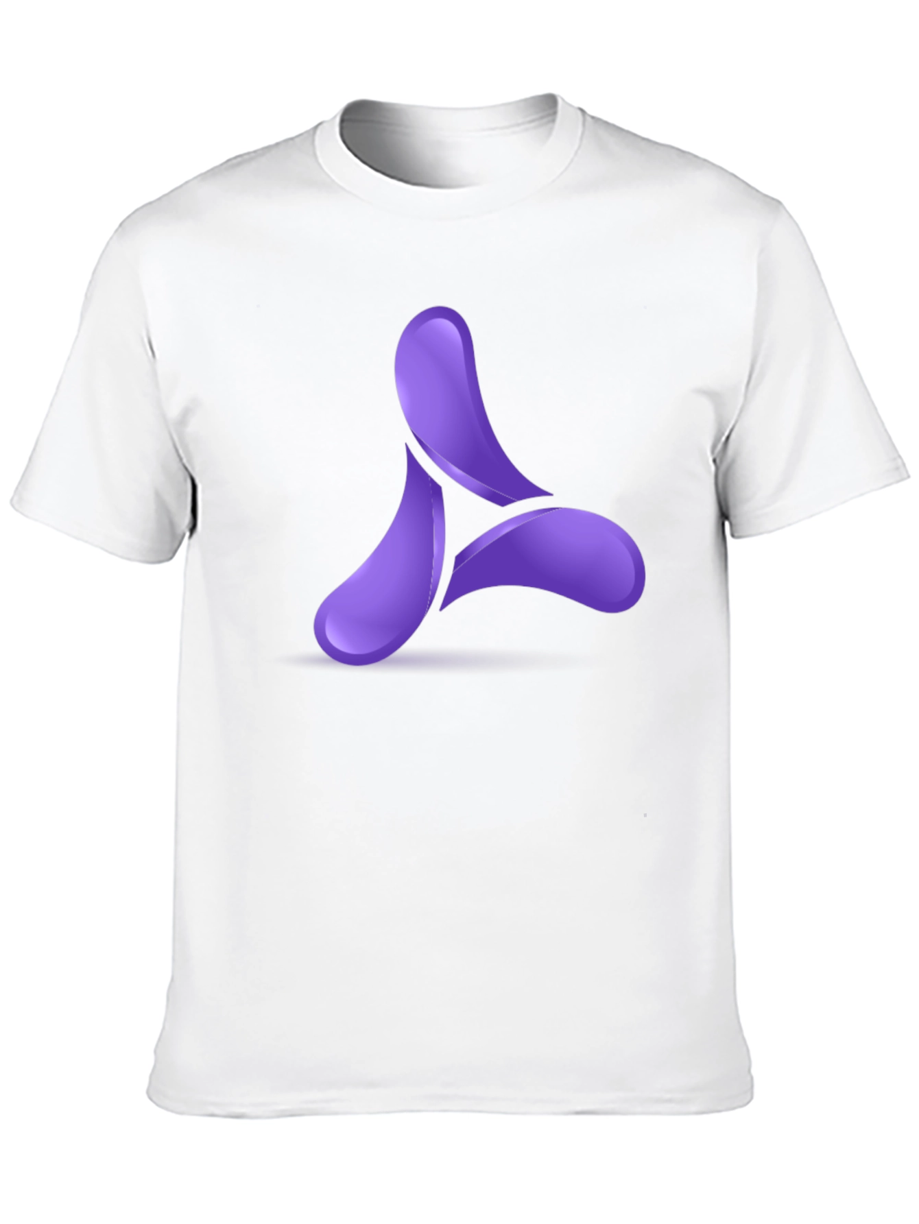 Modern Purple Logo Black T-Shirt