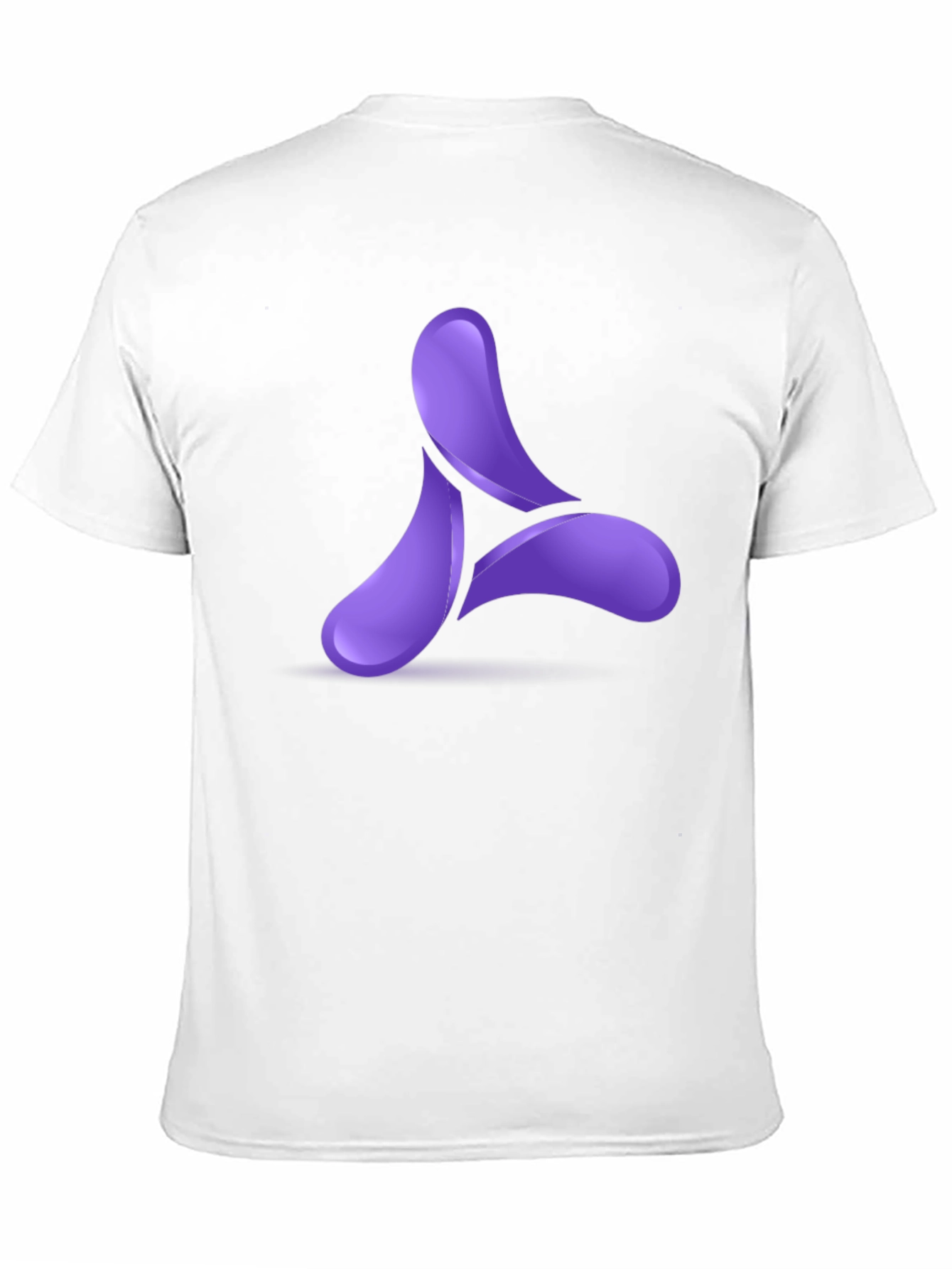 Modern Purple Logo Black T-Shirt