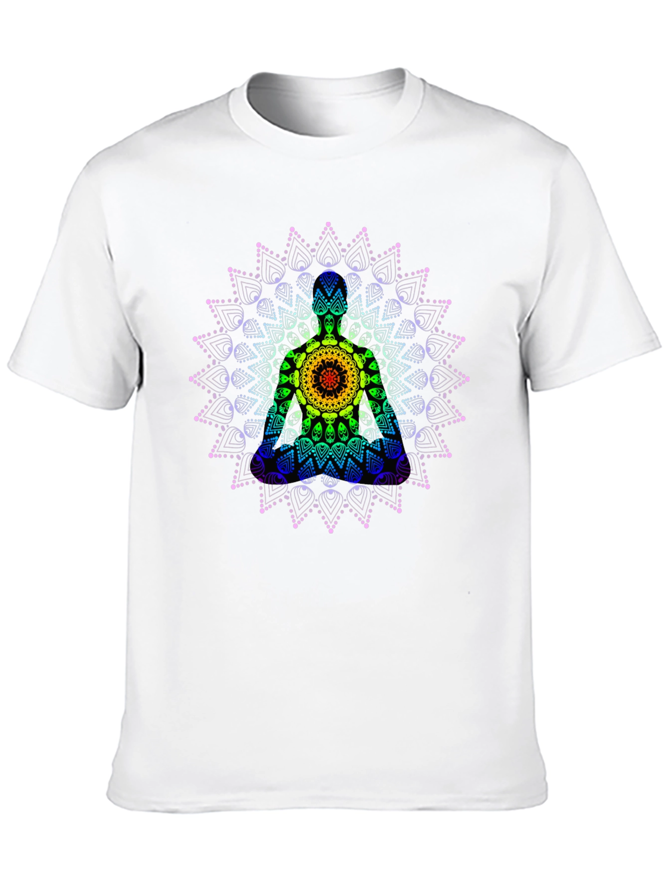 Rainbow Mandala Graphic Tee - Stylish Comfort