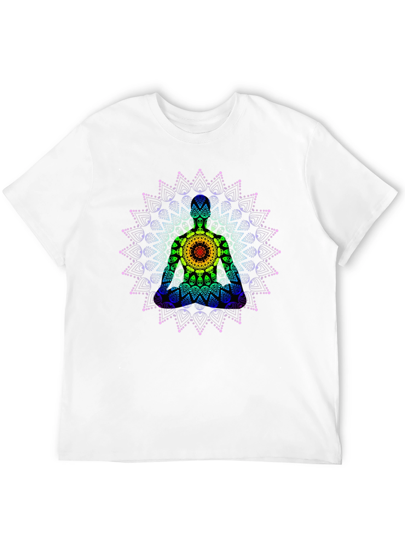 Rainbow Mandala Graphic Tee - Stylish Comfort