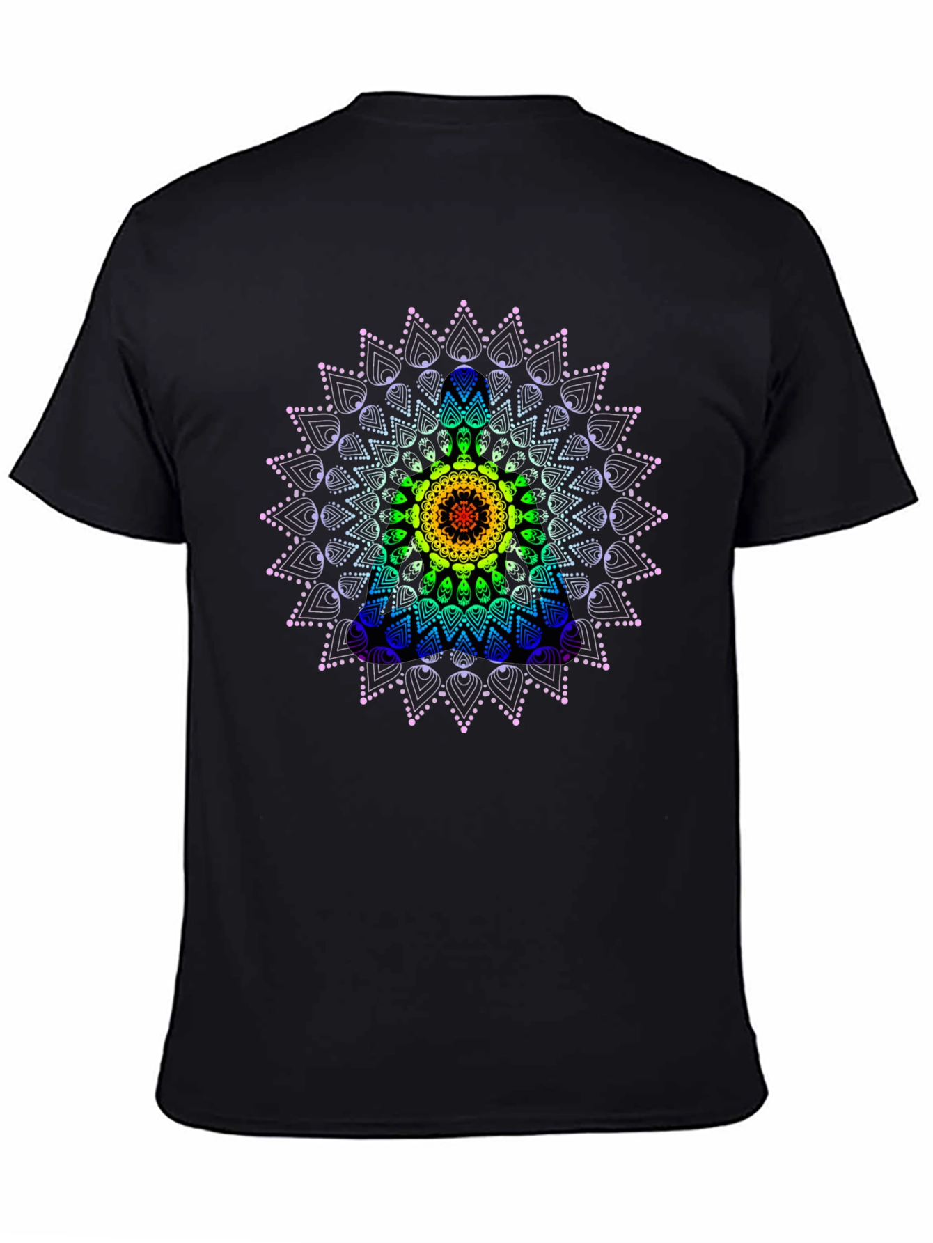 Rainbow Mandala Graphic Tee - Stylish Comfort