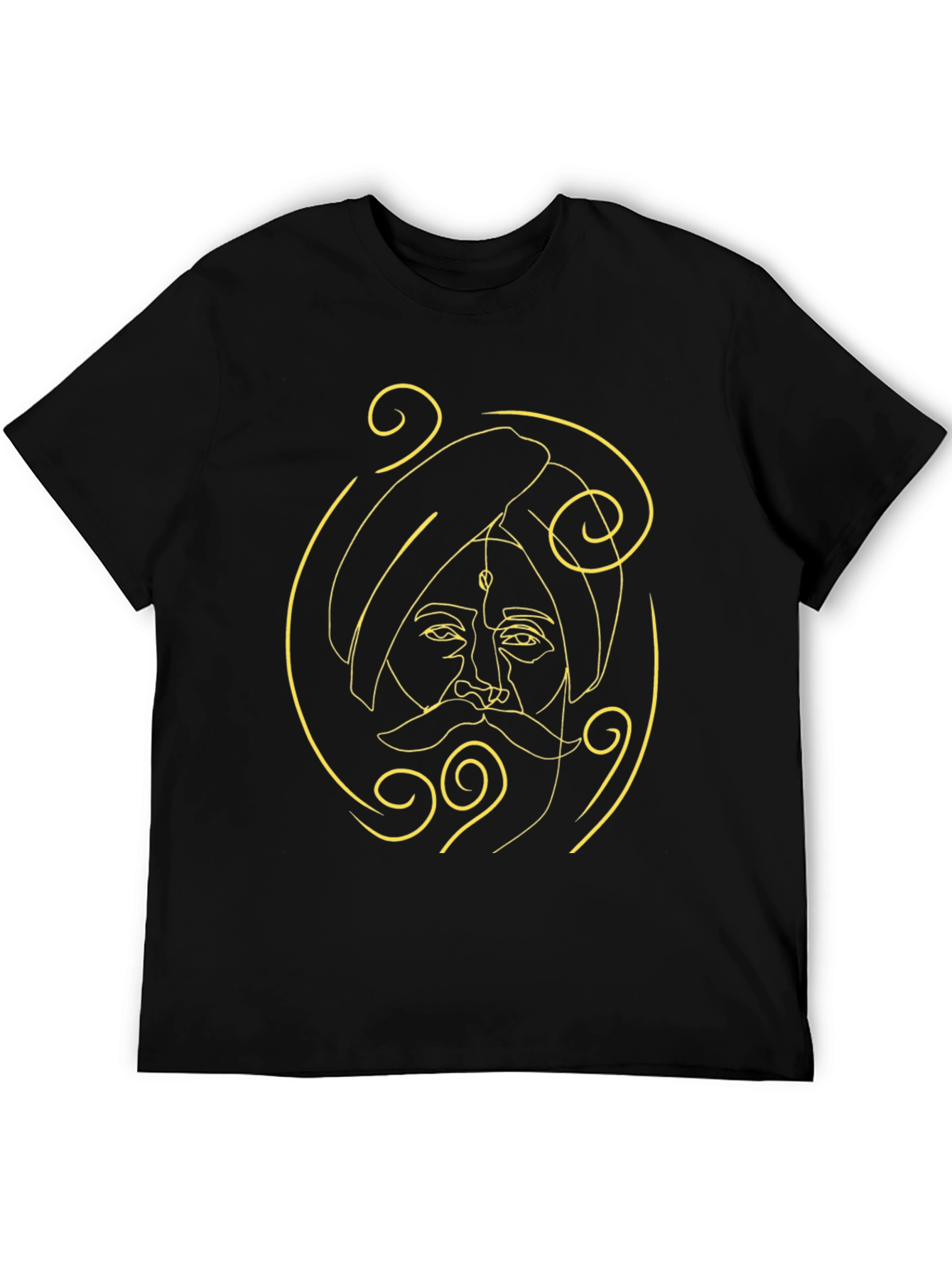 Minimalist Sikh Man Portrait T-Shirt