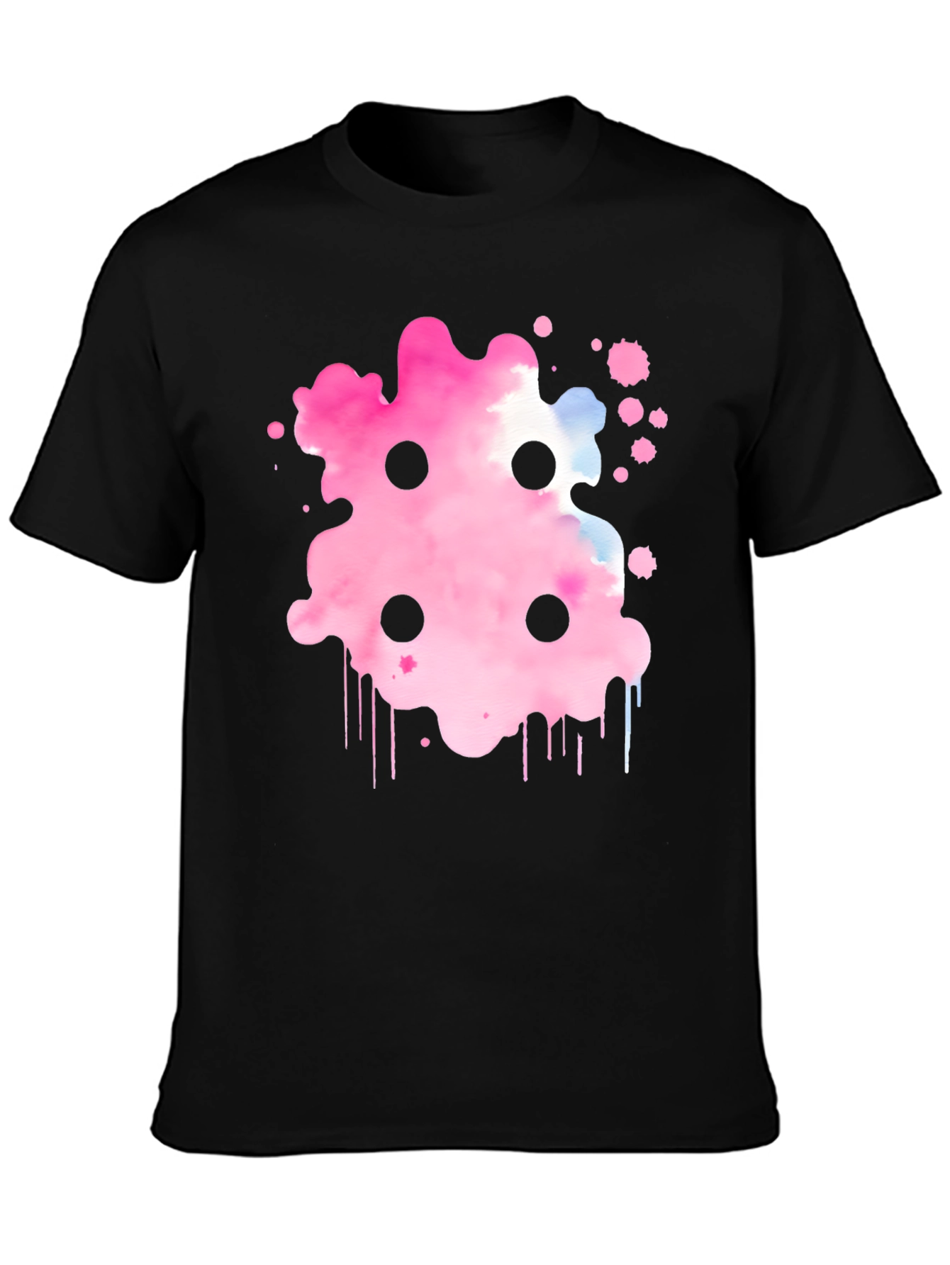 Abstract Pink Ink Splatter T-Shirt