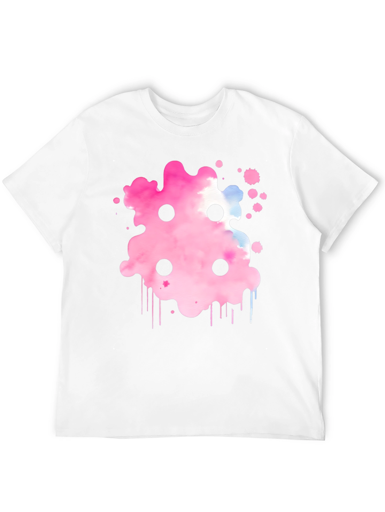 Abstract Pink Ink Splatter T-Shirt
