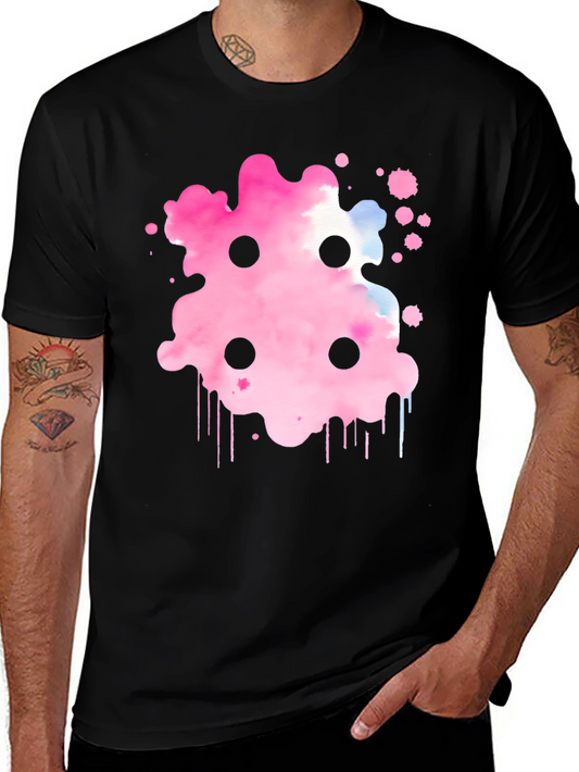 Abstract Pink Ink Splatter T-Shirt