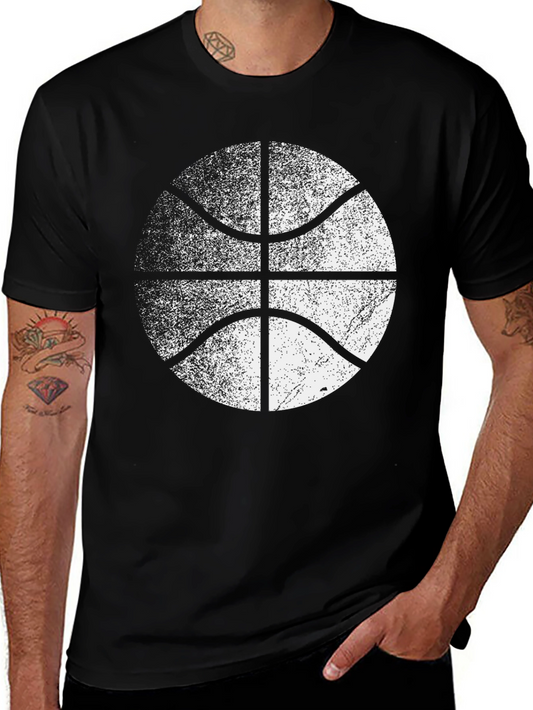 Distressed Basketball Graphic Tee - Cool Sport Shirt
